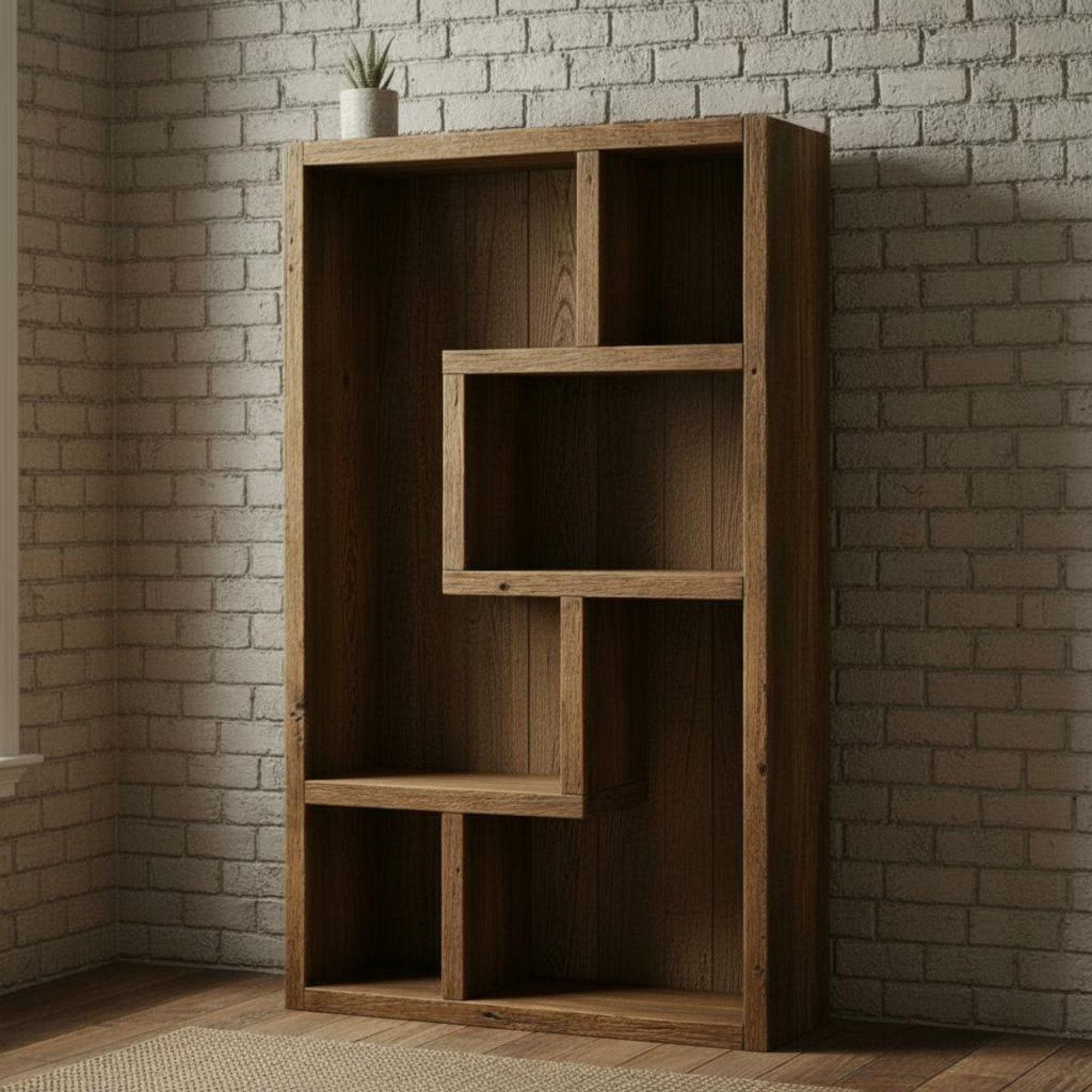 DIY Bookcase Plans PDF | Easy-to-Build Wooden Bookshelf, Wall Shelf Project | Minimalist Mid-Century Furniture 5