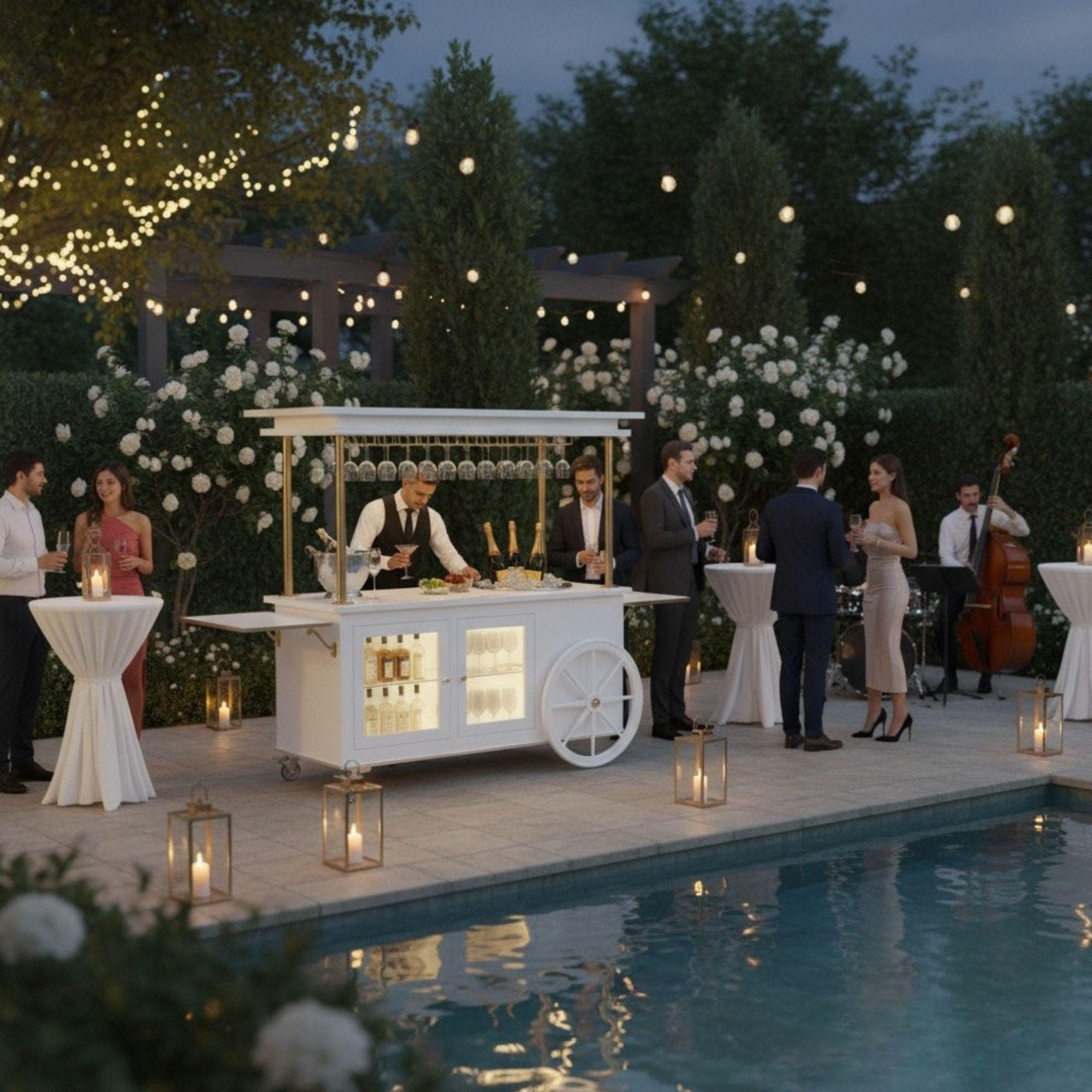 Champagne Cart DIY Plans | Mobile Bar with Storage Cabinets & Sink | Wedding Event Cart | Wooden Prosecco Bar Blueprint | Digital PDF 5