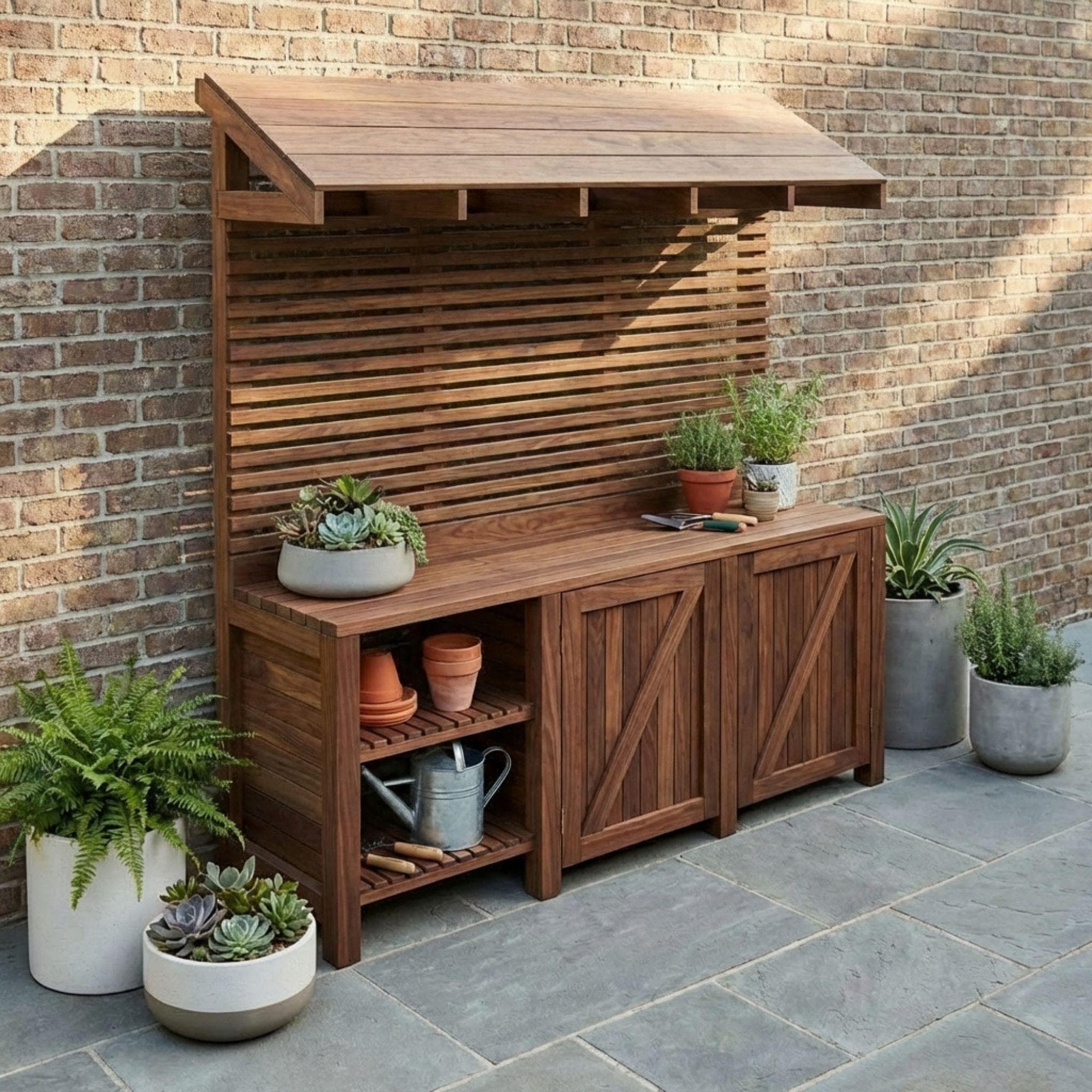 DIY Potting Bench with Storage Plans | Potting Station Blueprint | Garden Workbench PDF 7