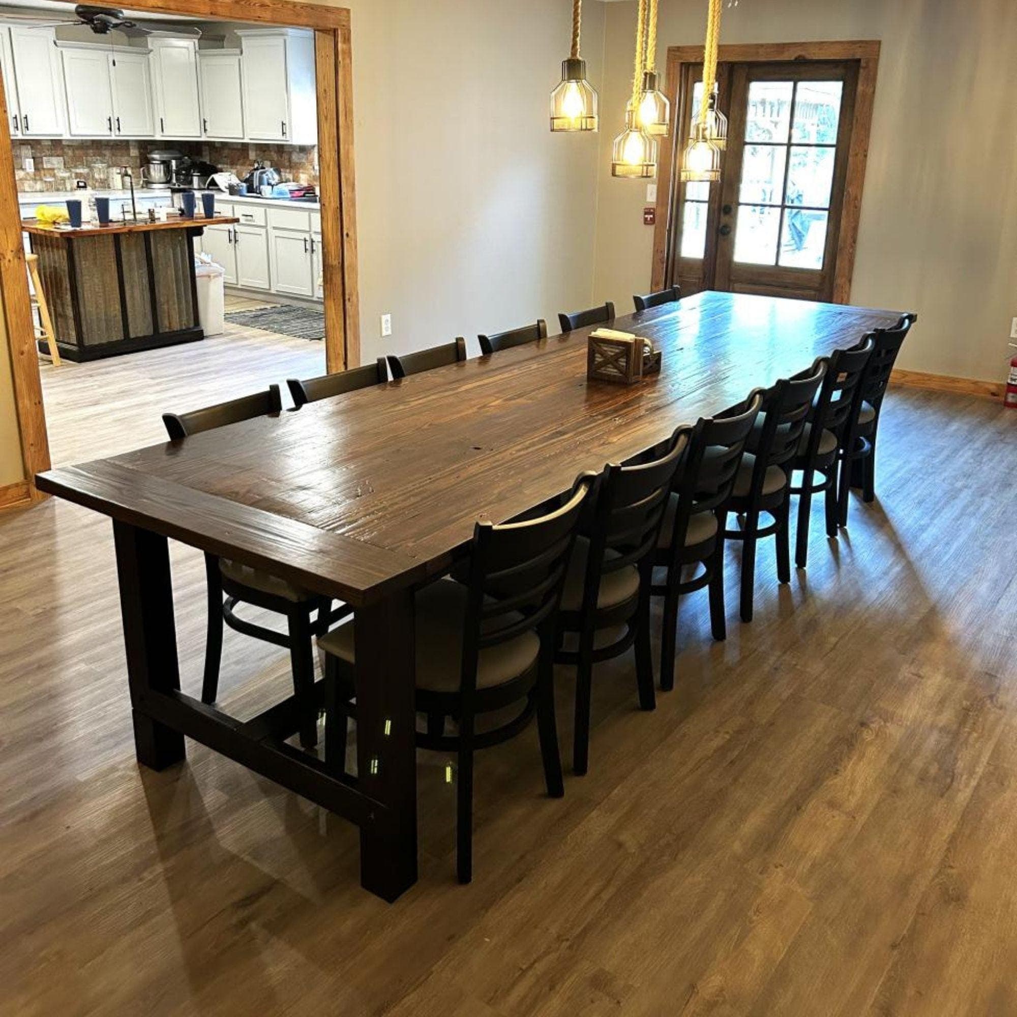 DIY 12 ft Farmhouse Table Plans | Rustic Outdoor Bench Table (Digital Download) 2