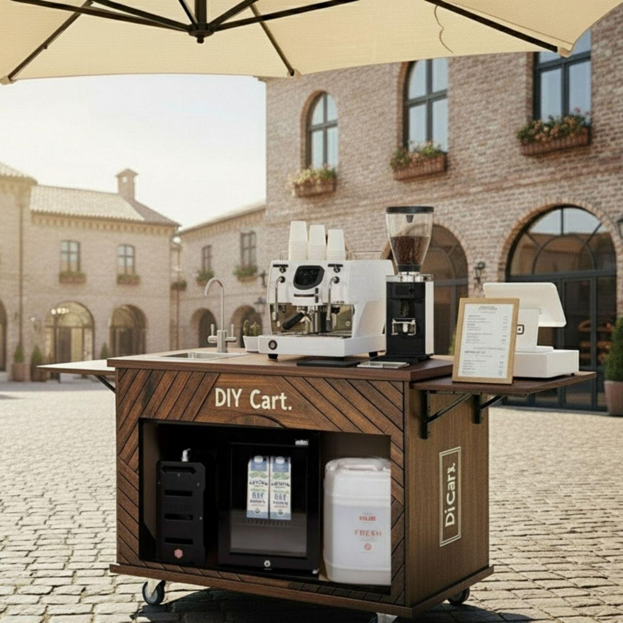 DIY Mobile Bar Cart | Coffee Cart | Custom Food Cart Plan PDF | Wedding Cart | Collapsible Beverage Cart | Vendor Cart | Foldable Bar Cart 6