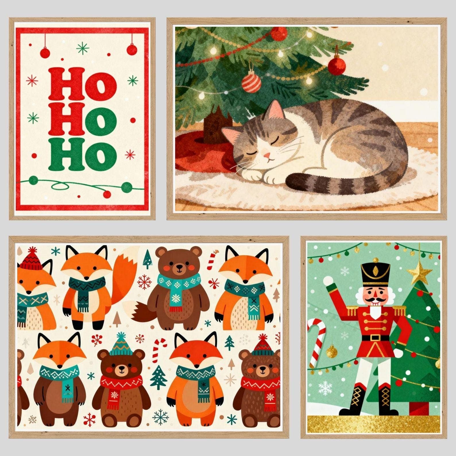 100+ Christmas Vintage Festive Prints Bundle: Bright Nursery Holiday Art (Digital Downloads) 5