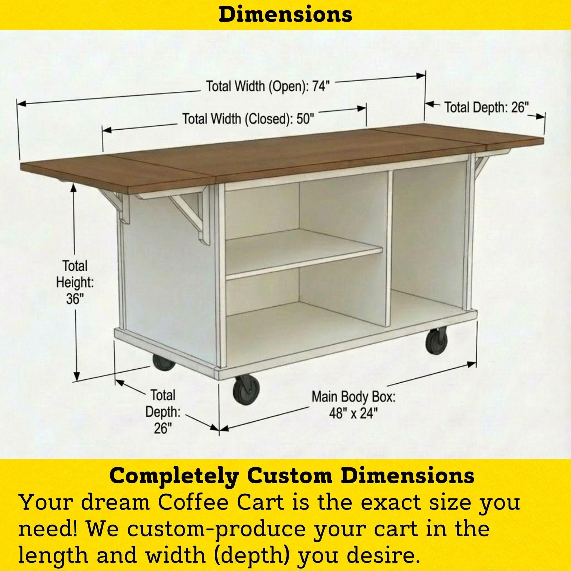 DIY Coffee Cart Plans | Collapsible Mobile Espresso Bar | Foldable Market Stall Blueprint | Portable Catering Cart Build | Digital PDF 6