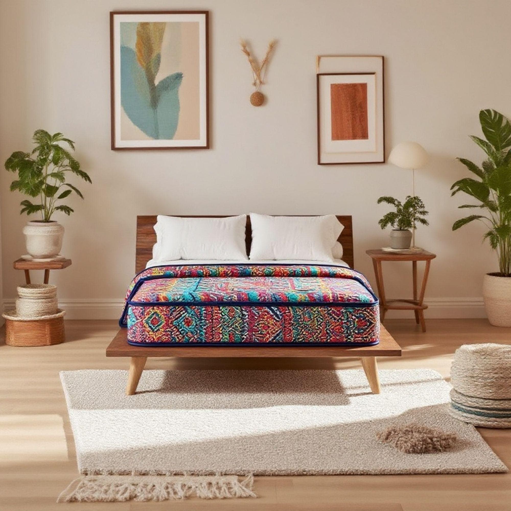 King Size Floating Bed Frame Plans | DIY Rustic Wood Design (PDF) 3