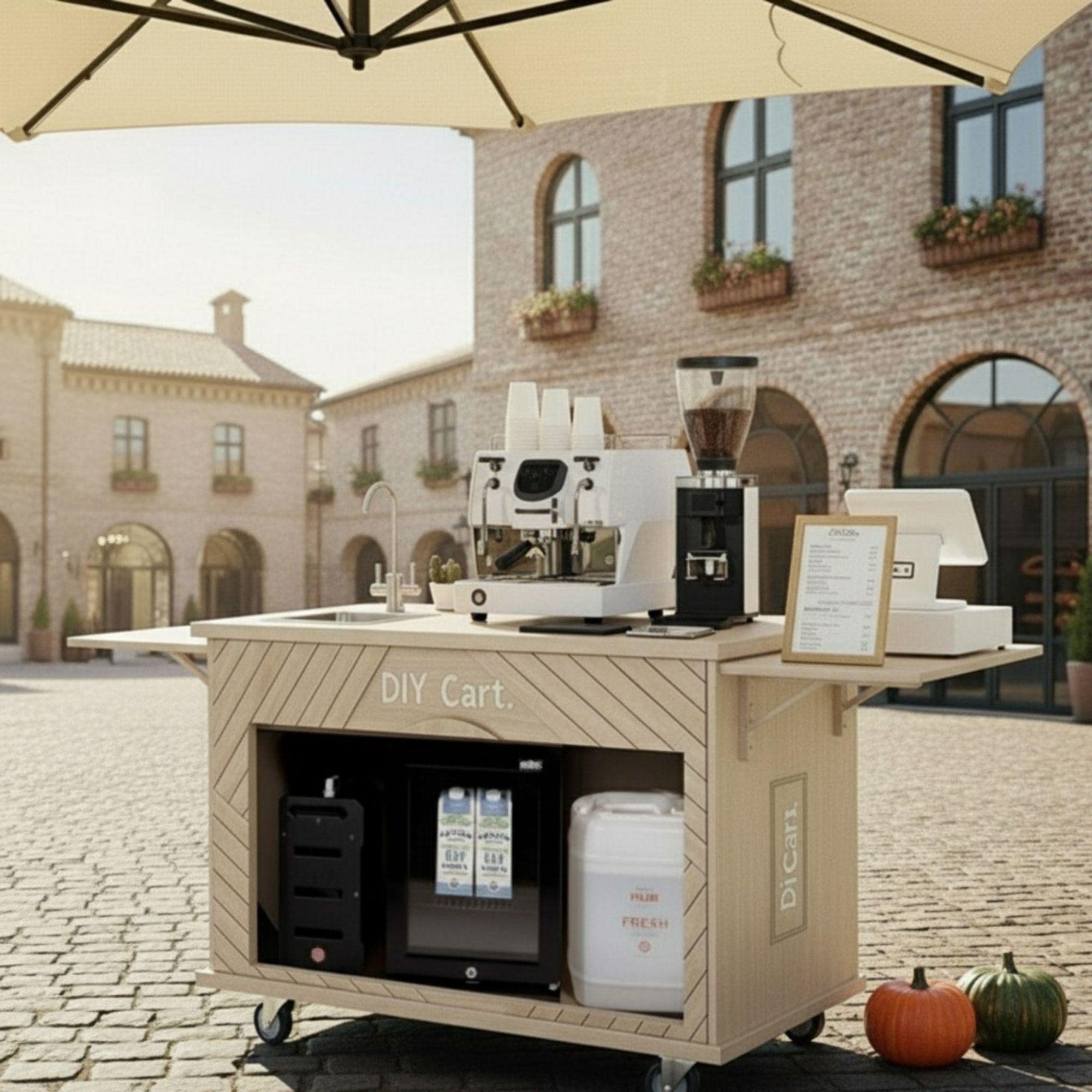 DIY Mobile Bar Cart | Coffee Cart | Custom Food Cart Plan PDF | Wedding Cart | Collapsible Beverage Cart | Vendor Cart | Foldable Bar Cart 1