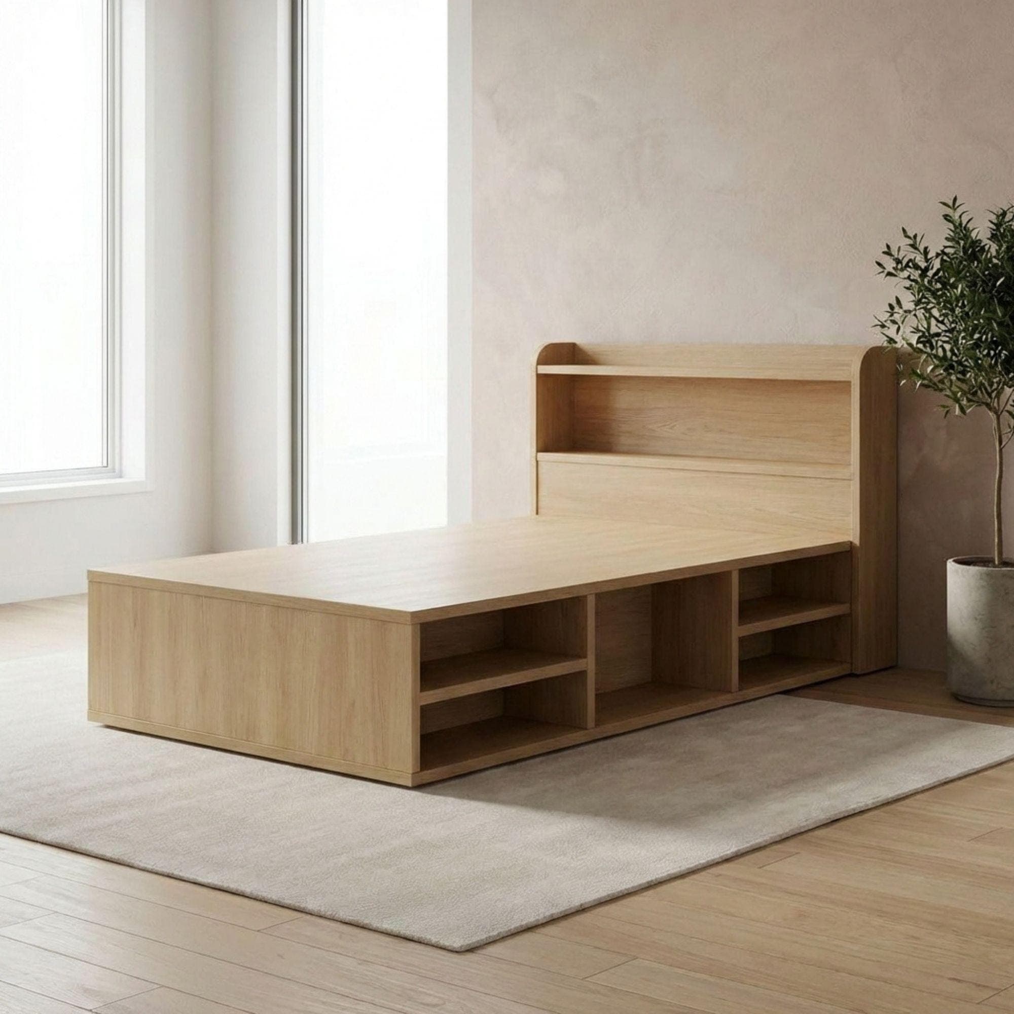 Single Bed Storage Plans | Minimalist Platform Woodworking (Digital Download) 6