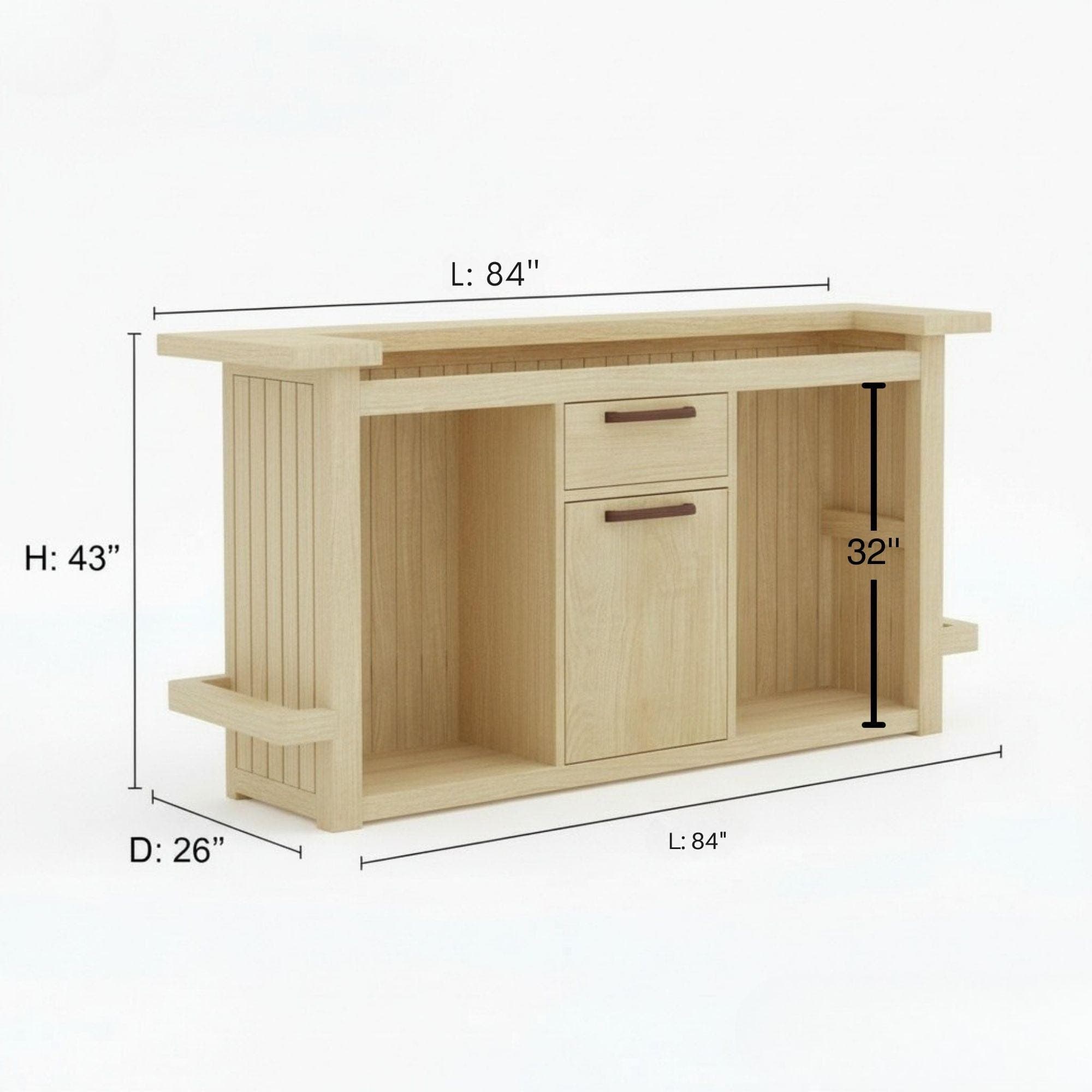 DIY Outdoor Bar Plan: Folding Wooden Patio Bar Blueprint (PDF Digital Download) 6