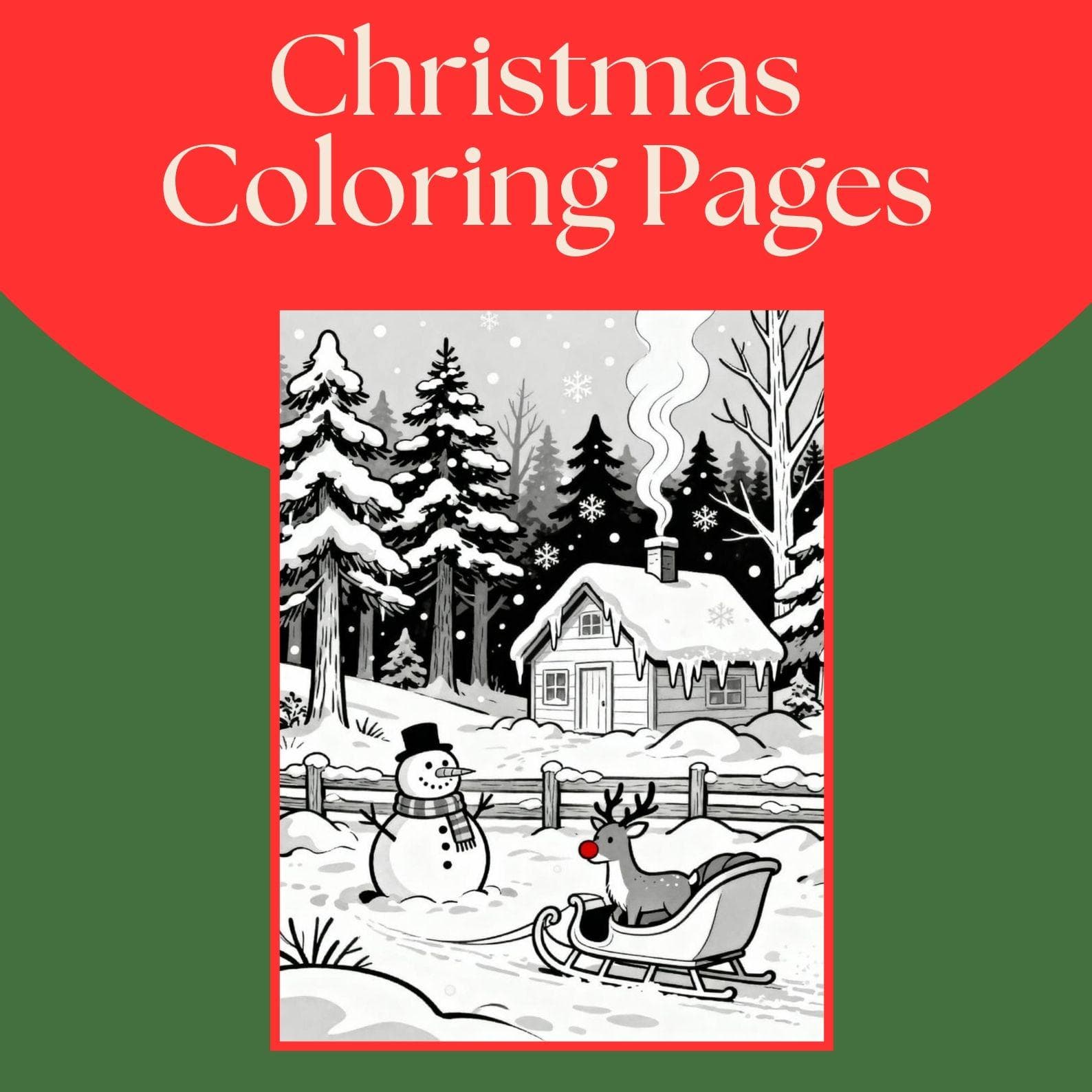 100+ Christmas Coloring Pages | Winter Activity Book (PDF) 7