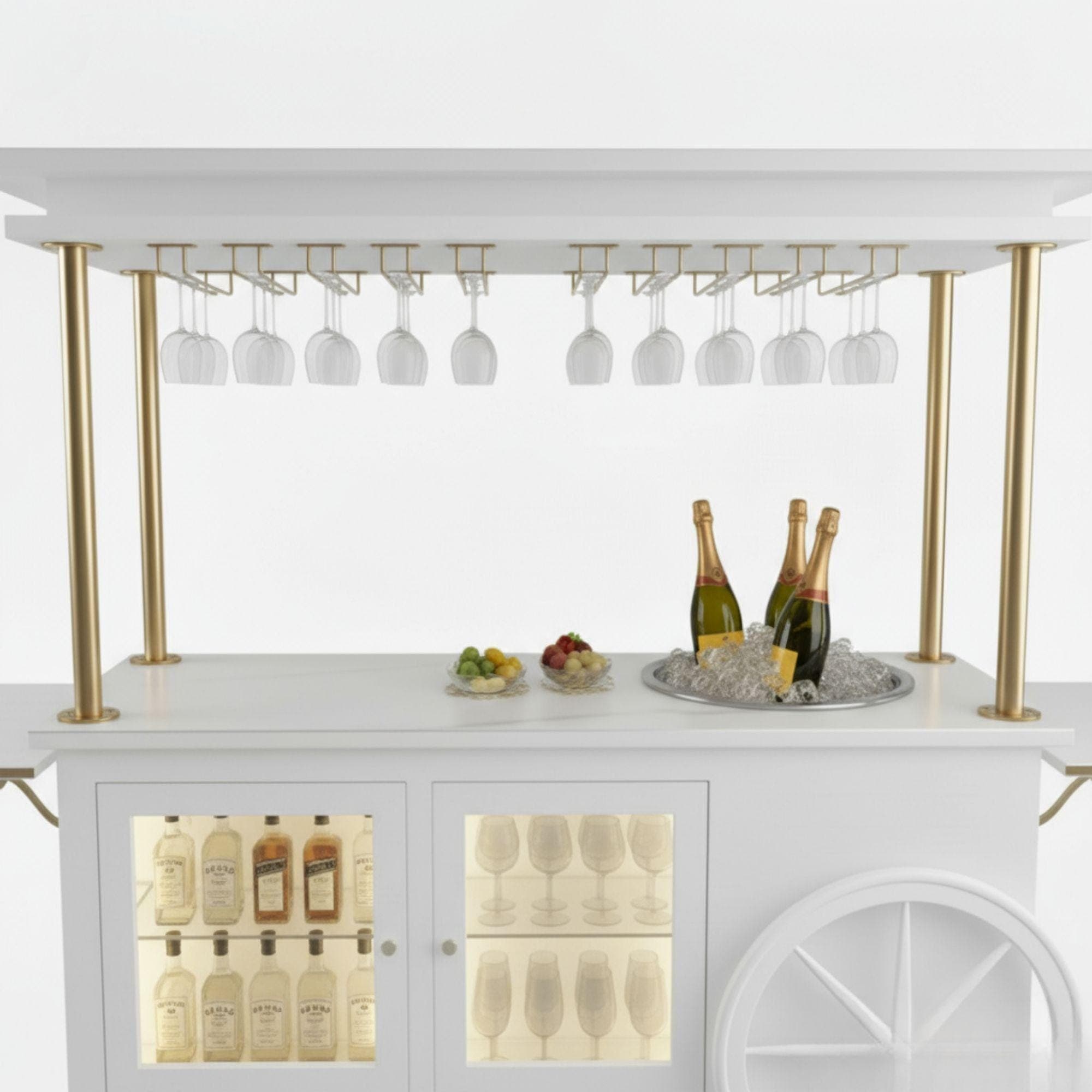 Champagne Cart DIY Plans | Mobile Bar with Storage Cabinets & Sink | Wedding Event Cart | Wooden Prosecco Bar Blueprint | Digital PDF 9