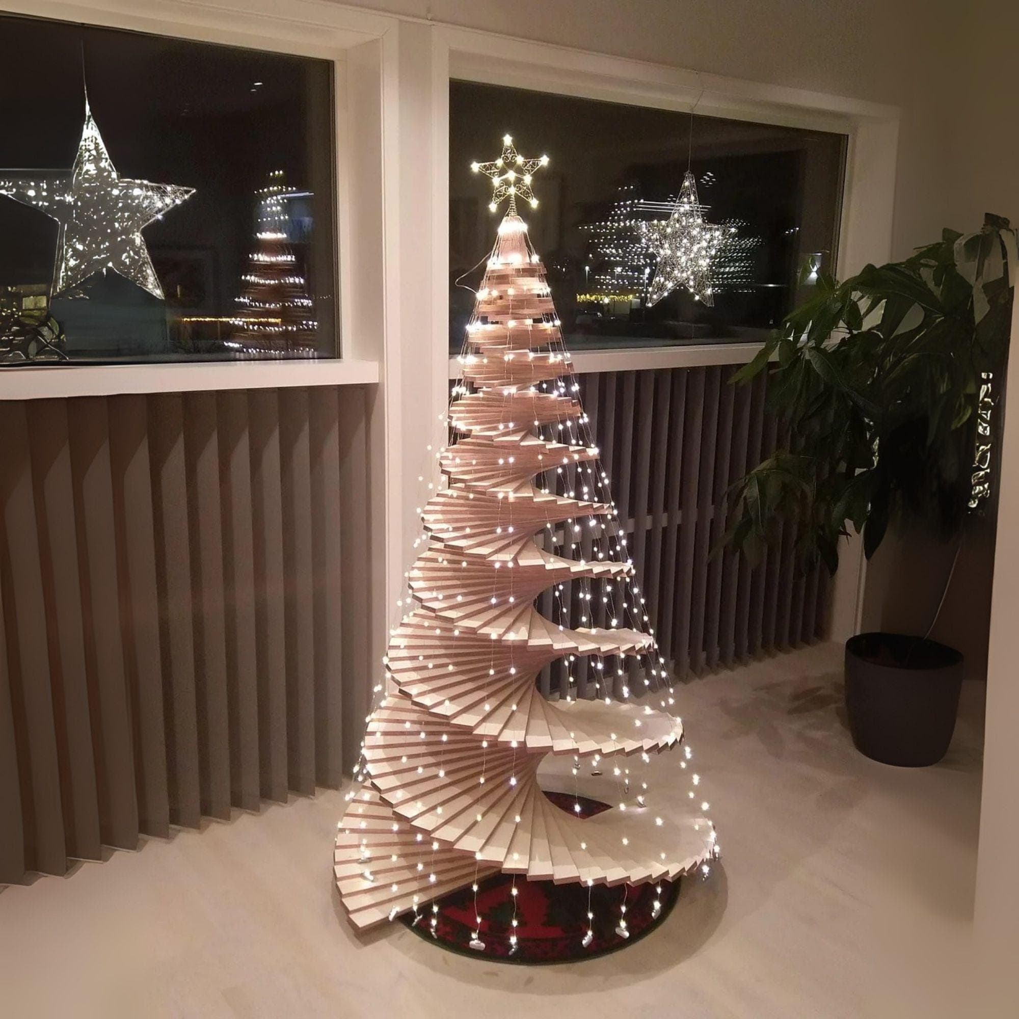 Spiral Christmas Tree plans | DIY Spiral Christmas Tree, One Board Spiral Tree, Build Plan | Landscape Tree Plan PDF Printable 2