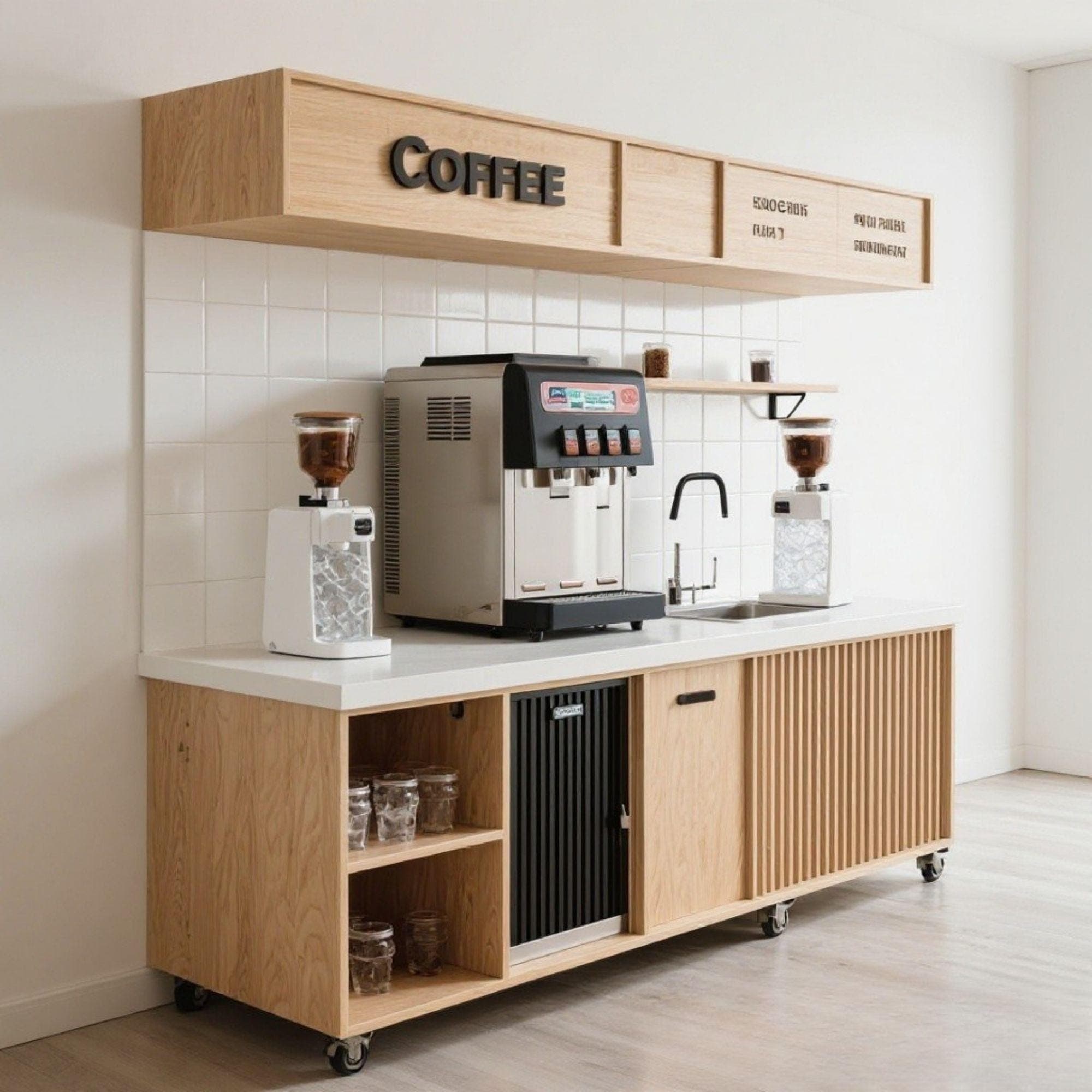 DIY Mobile Coffee Bar Plans with Ice Bin | Home Beverage Station (Digital PDF) 1