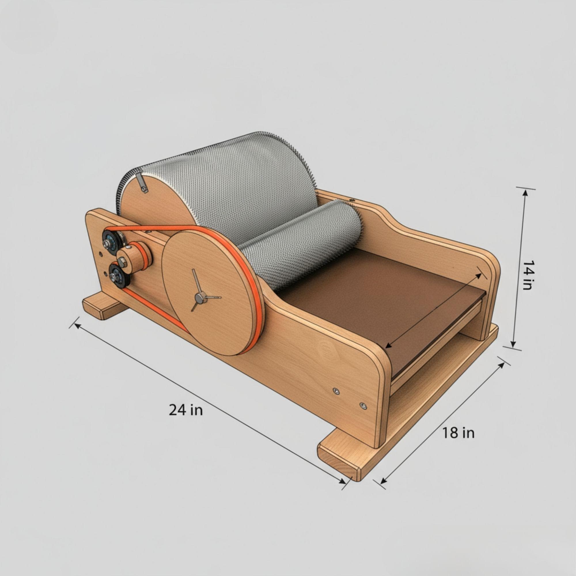DIY Drum Carder Plans: Hand Crank Wool Fiber Tool (PDF Guide) 6