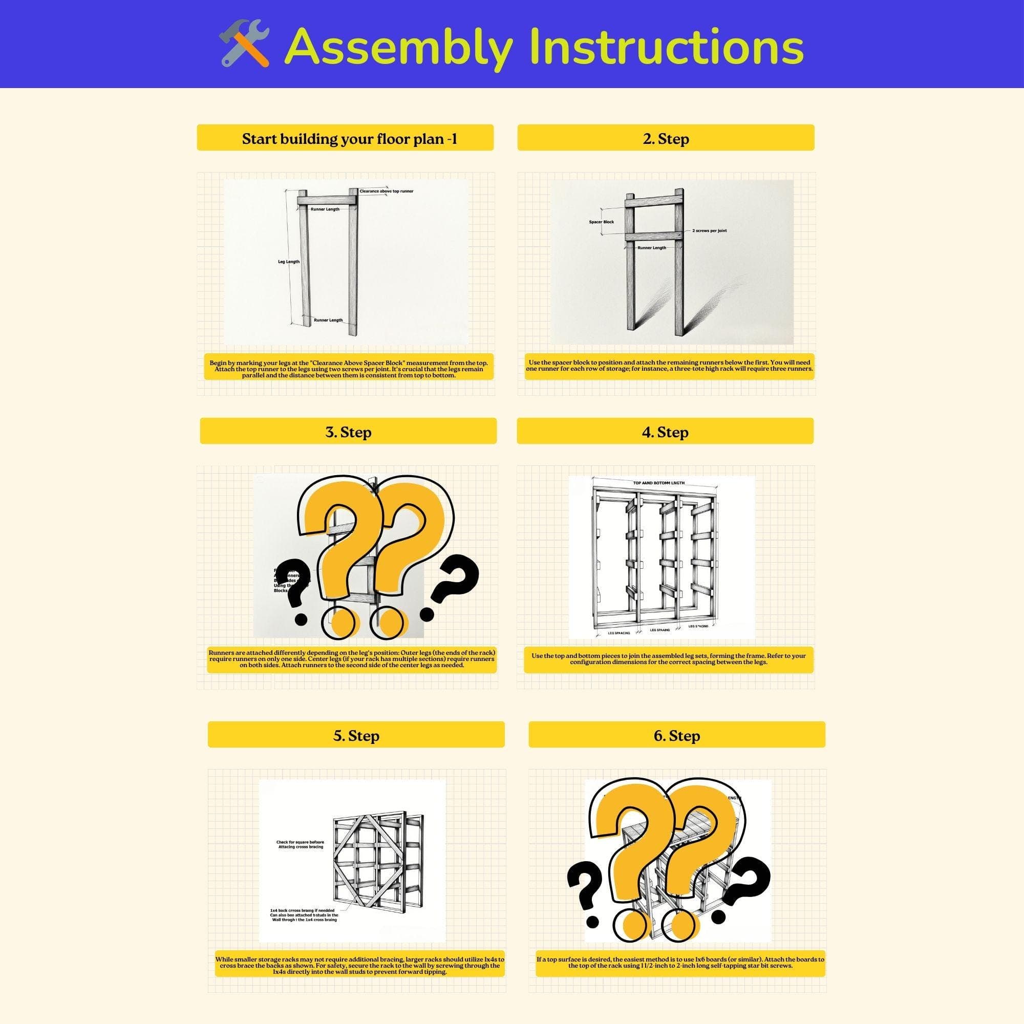 DIY 27-Gallon Tote Rack Plan 2x2 | Costco Totes (PDF Pattern) 7