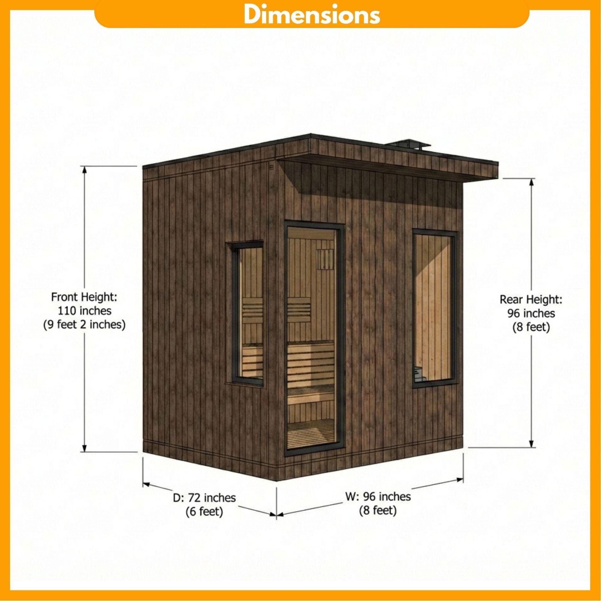 DIY Outdoor Sauna Plans | 6x8 ft Wood Sauna Blueprint (Digital Download) 1