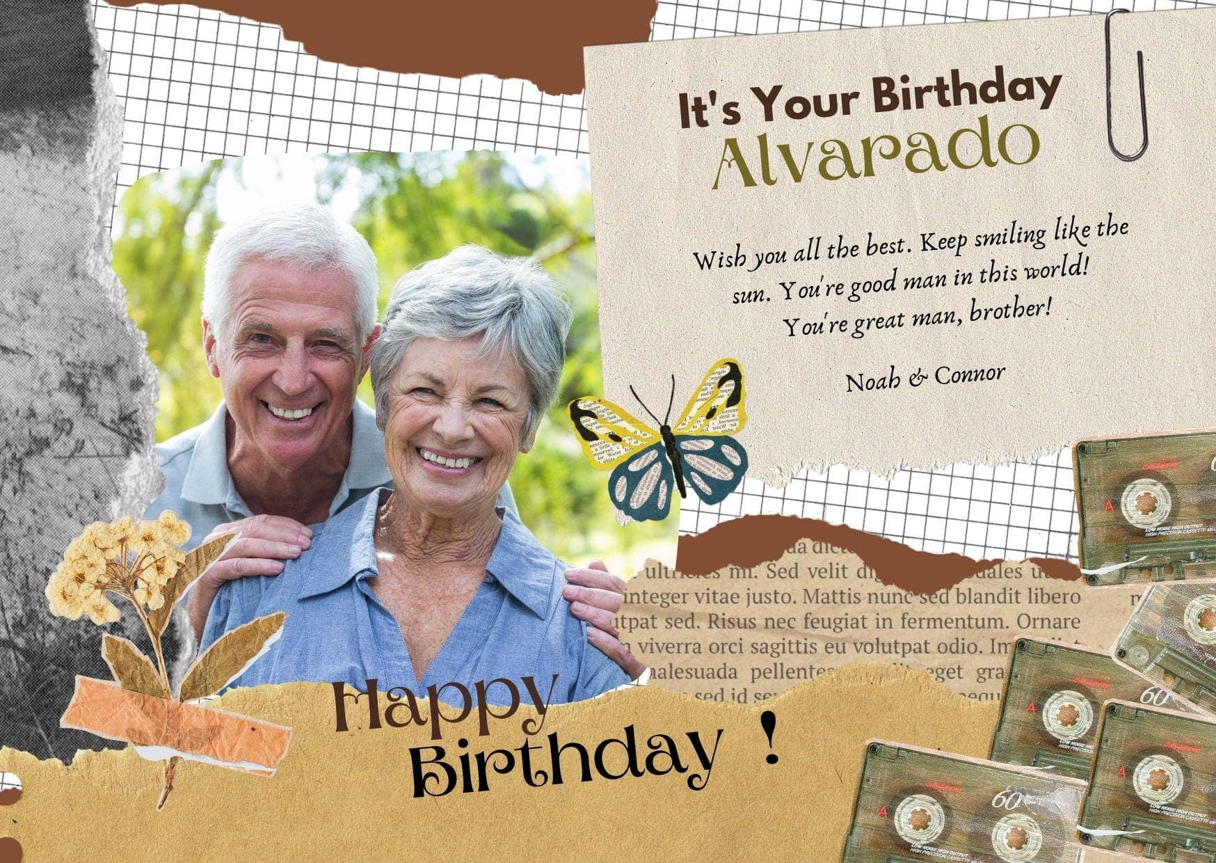 Rustic Birthday Card | Print on Kraft Paper | Instant Download | Share a Memory & Wish Sign 5