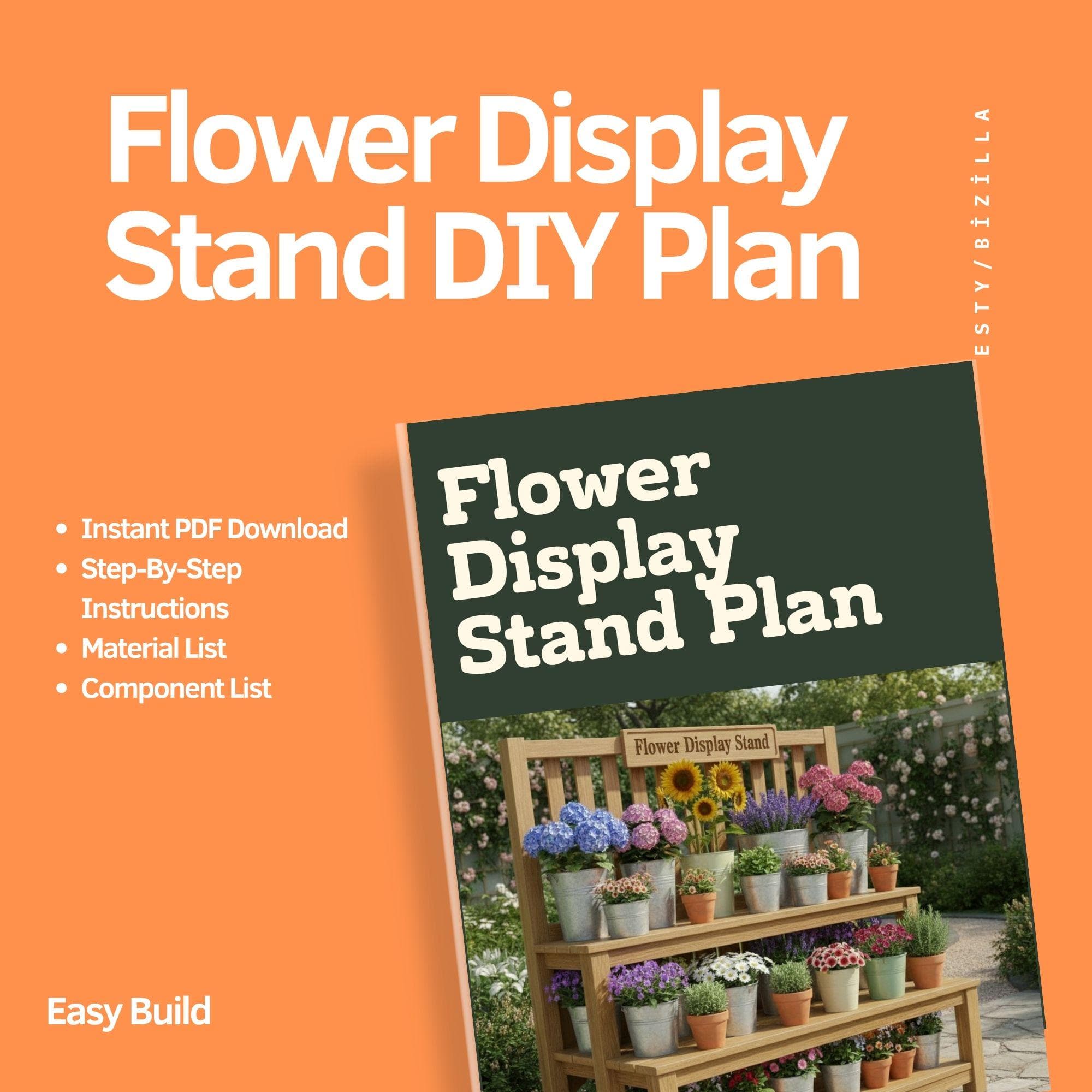DIY Tiered Flower Display Stand Plans: Large Wood Planter (PDF Pattern) 7