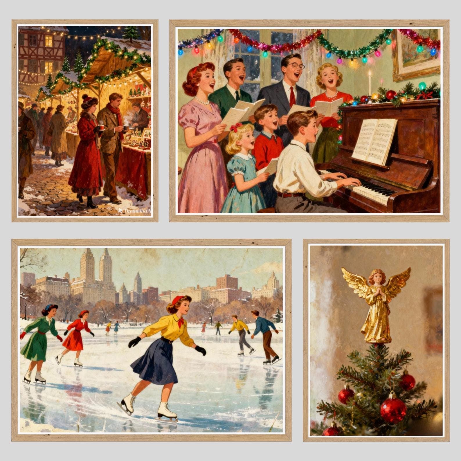 Vintage Christmas Prints Bundle | 100+ Holiday Digital Art (Download) 7