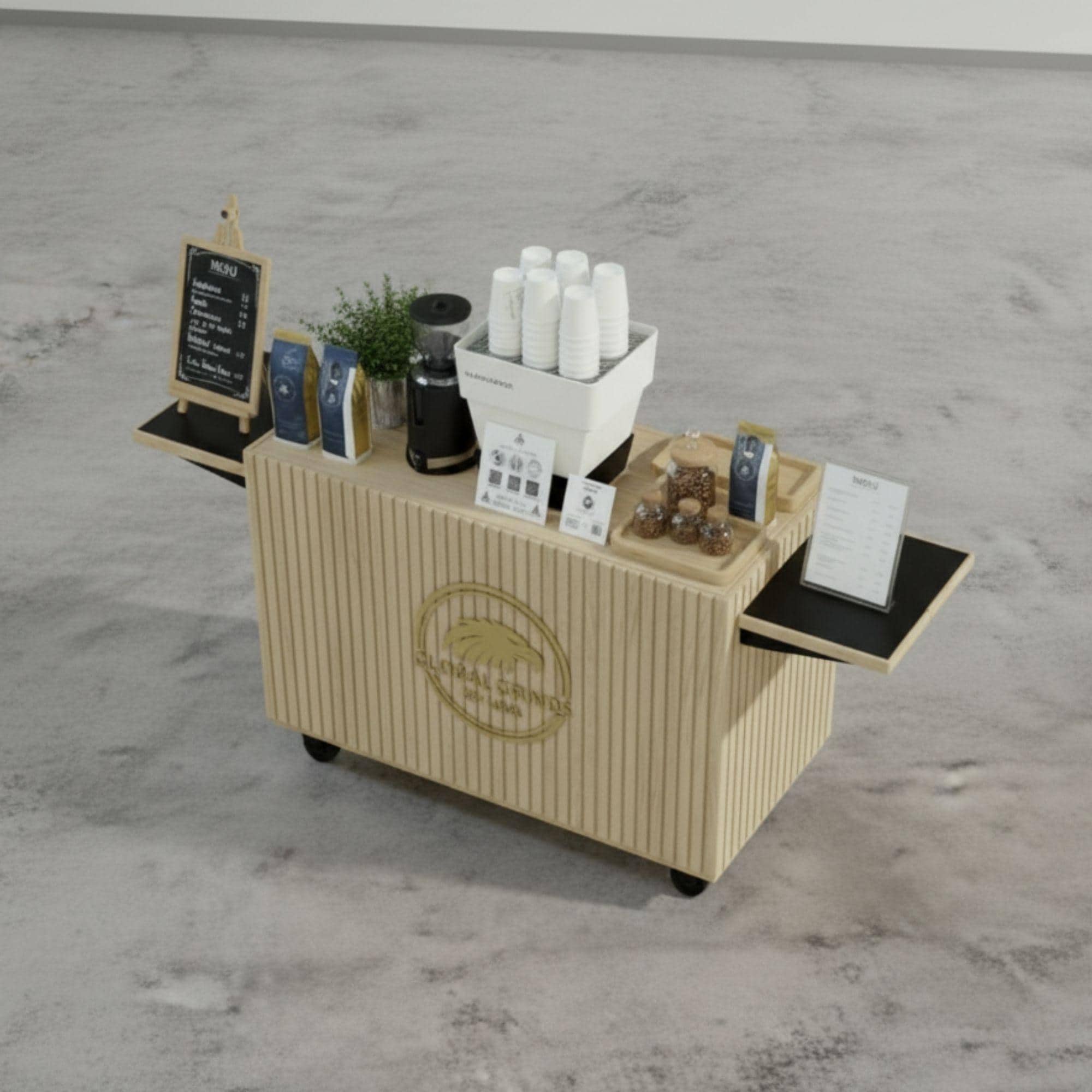 Mobile Coffee Cart DIY Plans | Collapsible Barista Station (PDF Download) 3