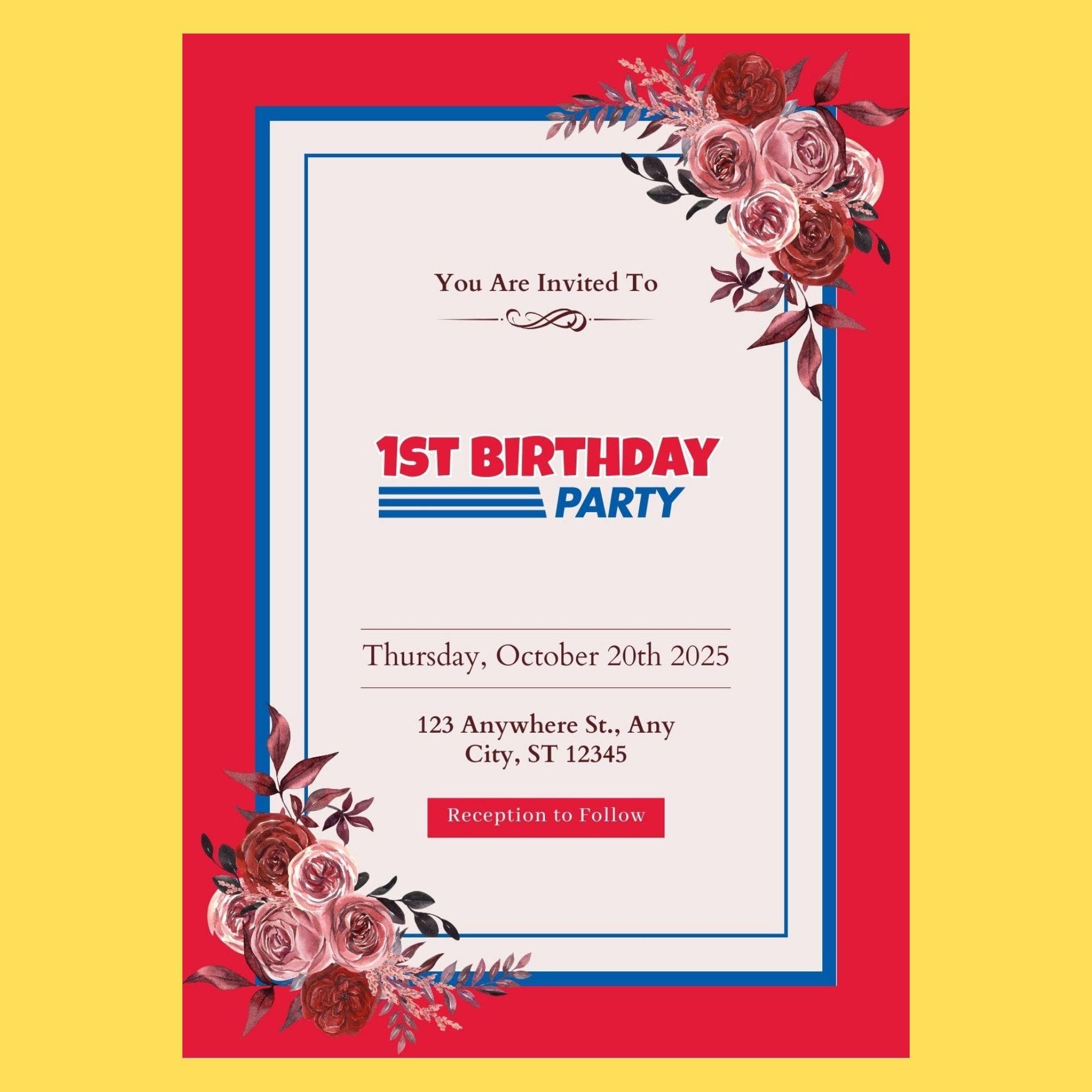 Costco Birthday Party Invitation Template | Editable Canva Invite (5x7 inches) 1