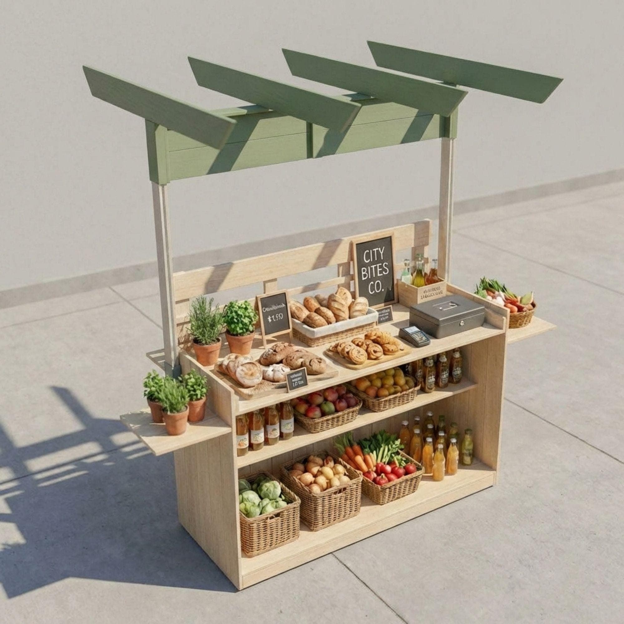 DIY Collapsible Food Cart Plan | Foldable Mobile Coffee Cart Plan | Charcuterie Cart Plan | Vendor Snack Stand Plan | Pancake & Dessert Cart