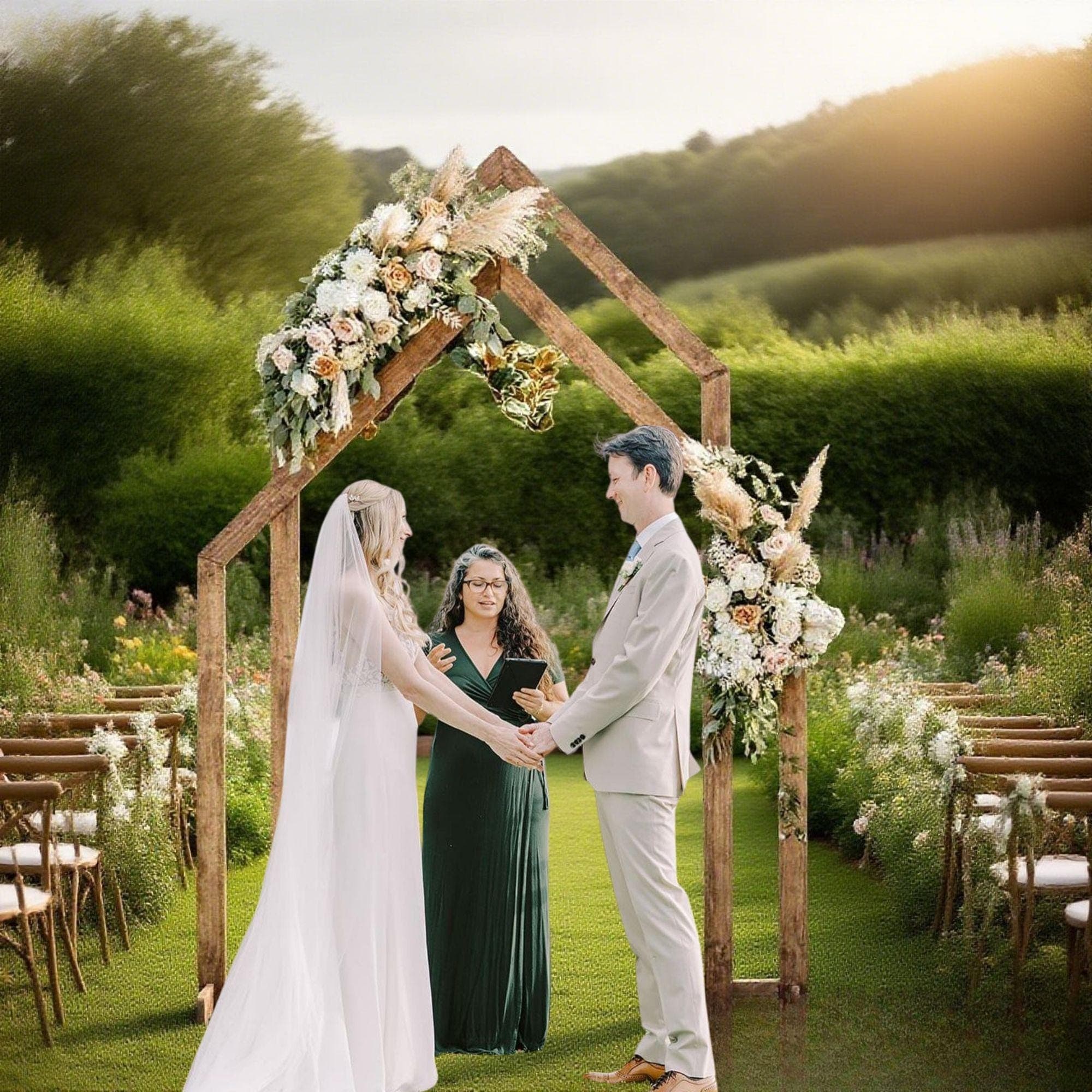 Double Wedding Arch Plans | Rustic Wooden Arbor DIY (PDF Download) 4