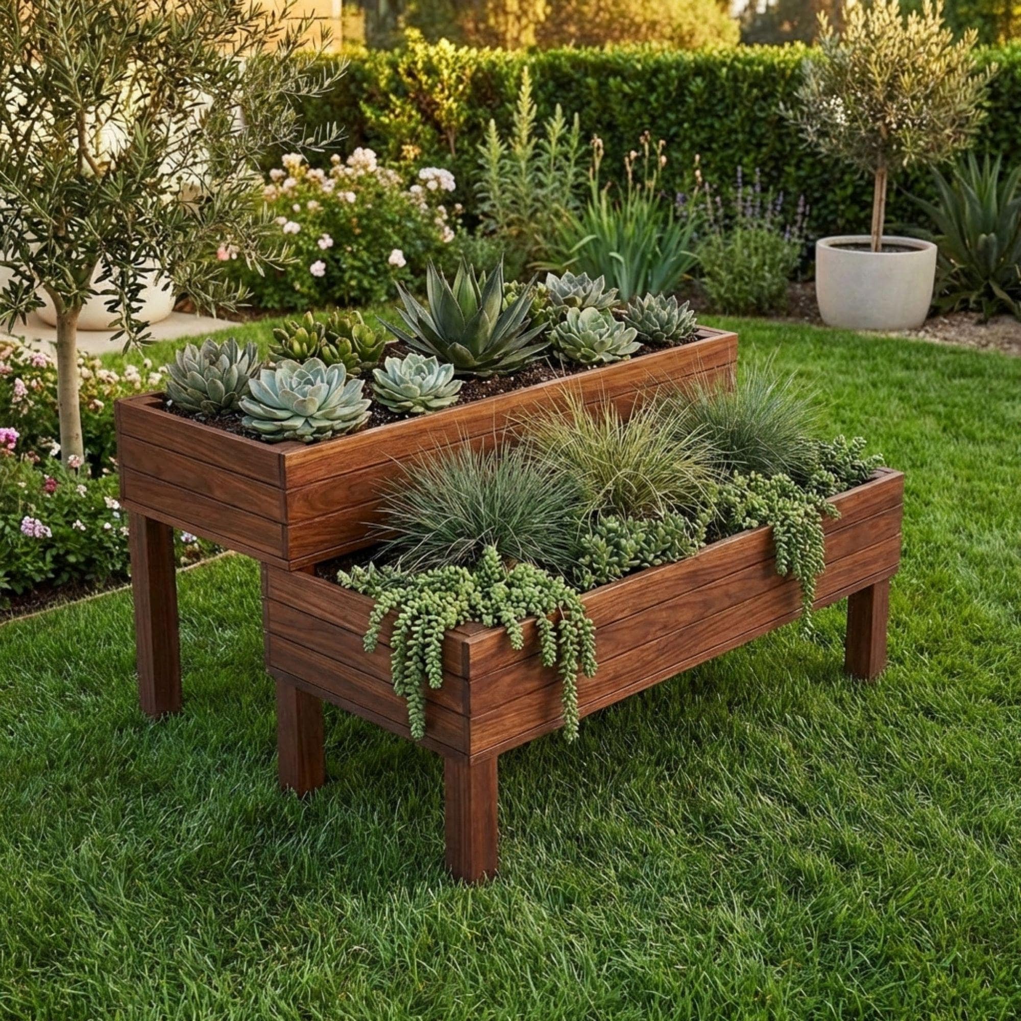 Tiered Planter Box Plans | Wooden Garden Build Guide (PDF Download) 3