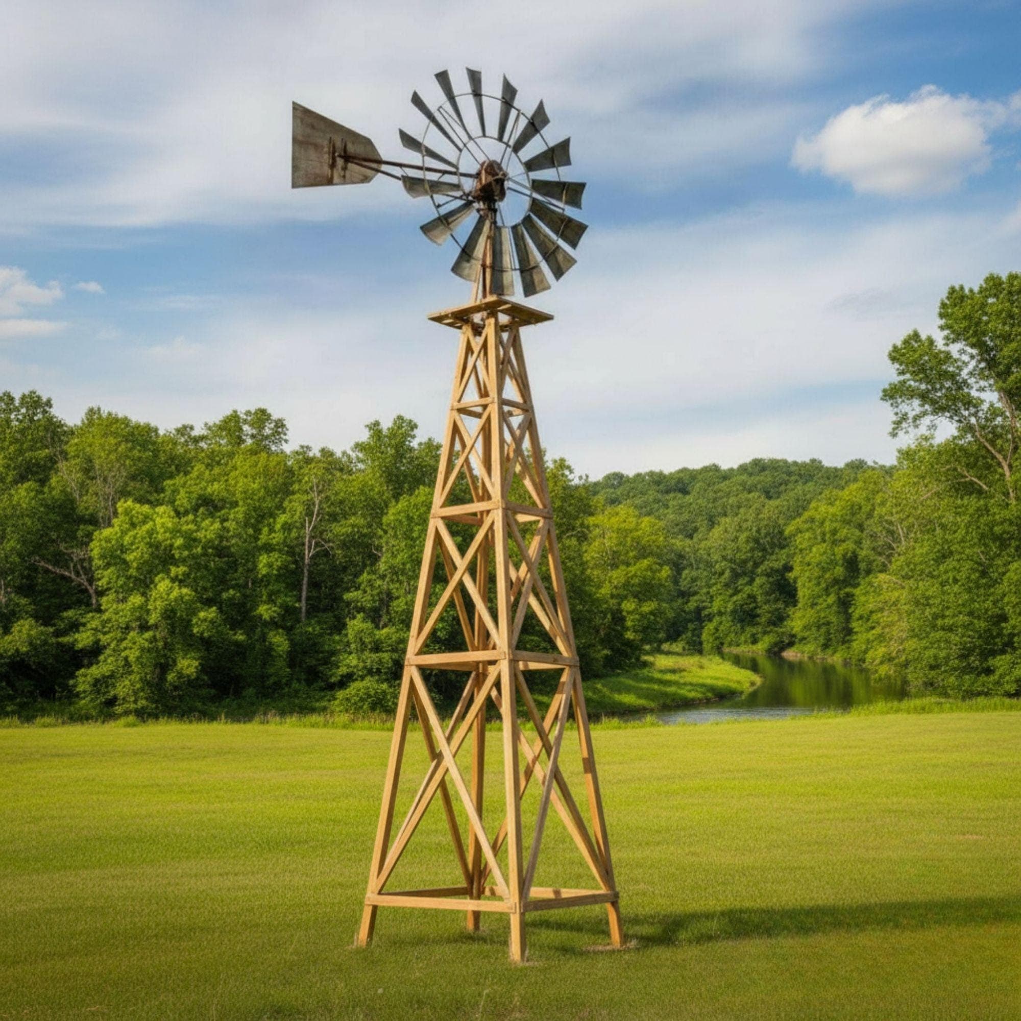 DIY 13 FT Wooden Windmill Plans: Rustic Farmhouse Yard Decor (Digital Download)