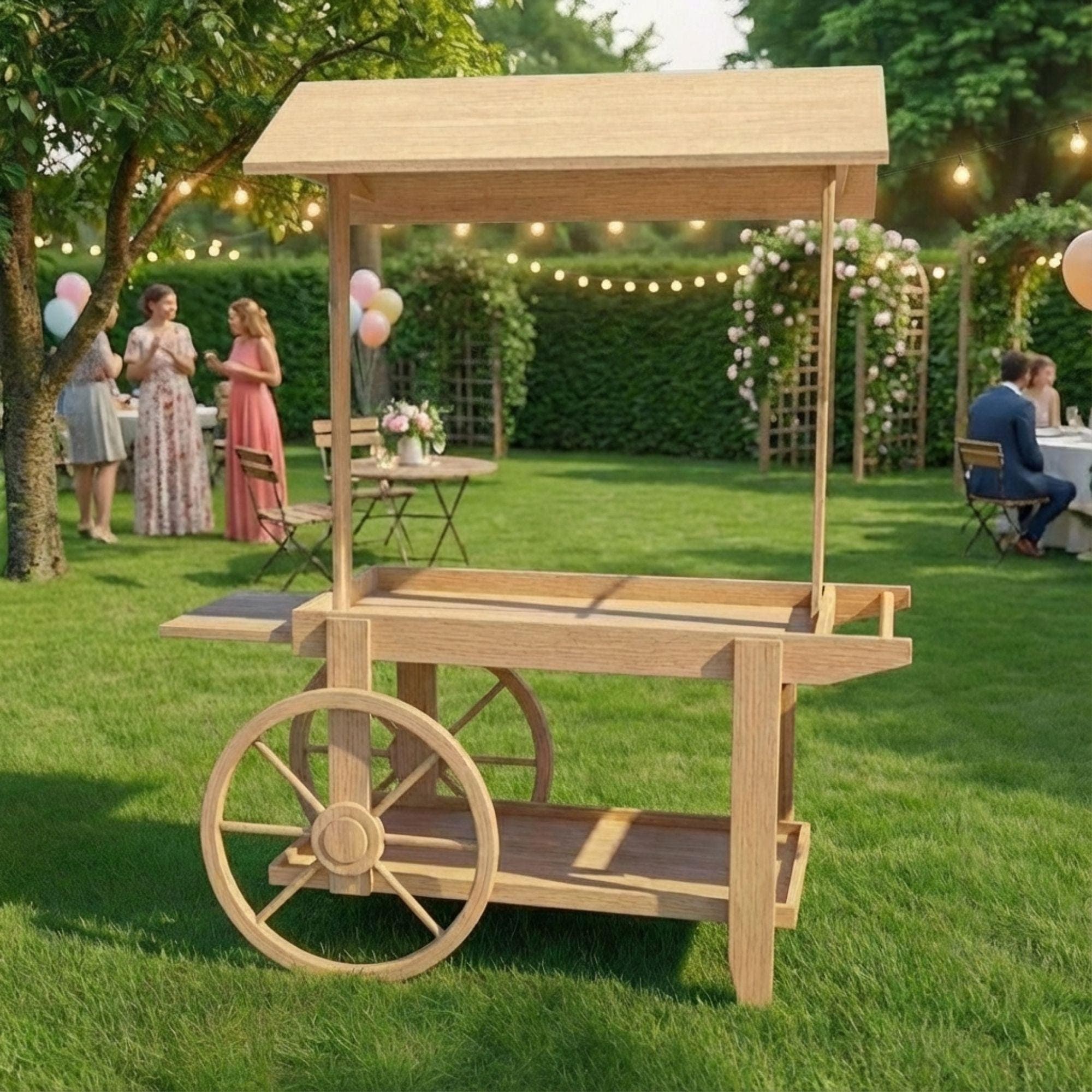 Wooden Market Cart DIY Plans | Collapsible Vendor Stall Blueprint (PDF Download) 5