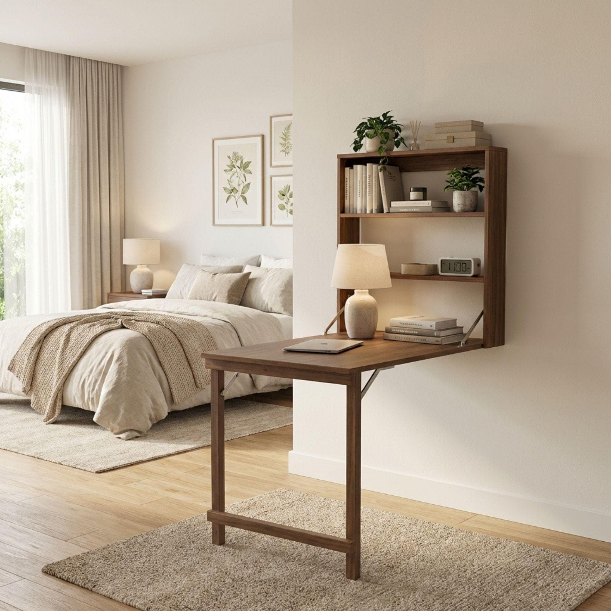 DIY Murphy Desk Plans | Wall Mounted Fold Down Table Blueprint (Digital Download) 3