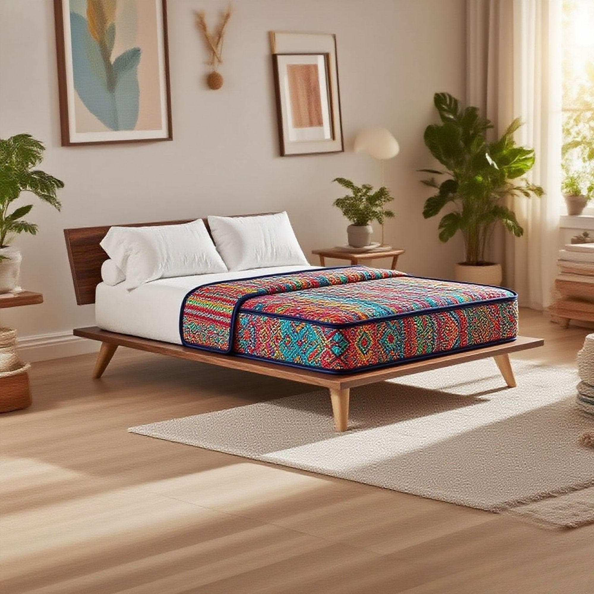 King Size Floating Bed Frame Plans | DIY Rustic Wood Design (PDF)