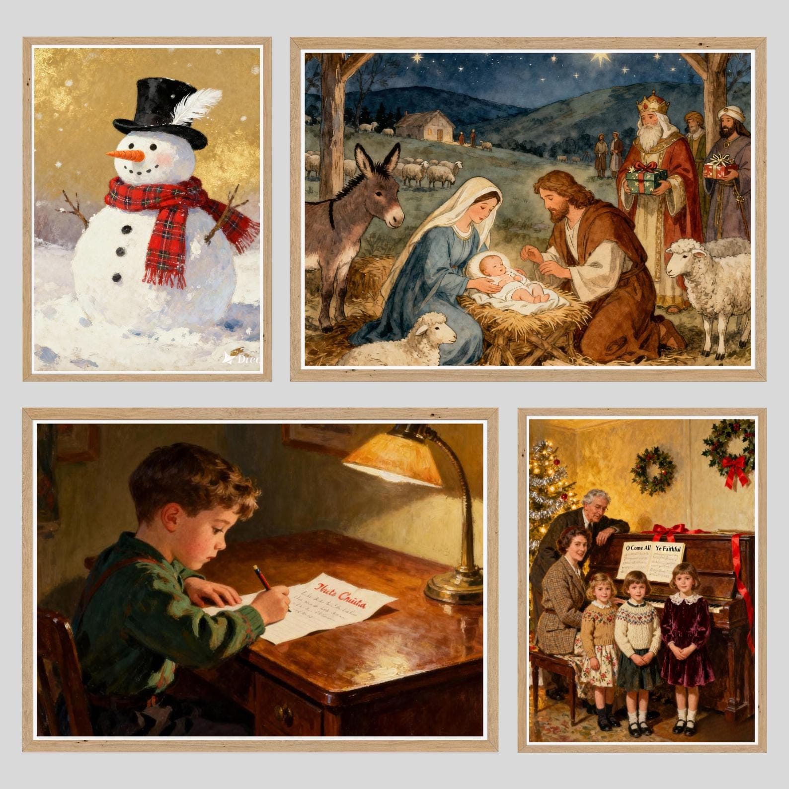 Vintage Christmas Prints Bundle | 100+ Holiday Digital Art (Download) 3