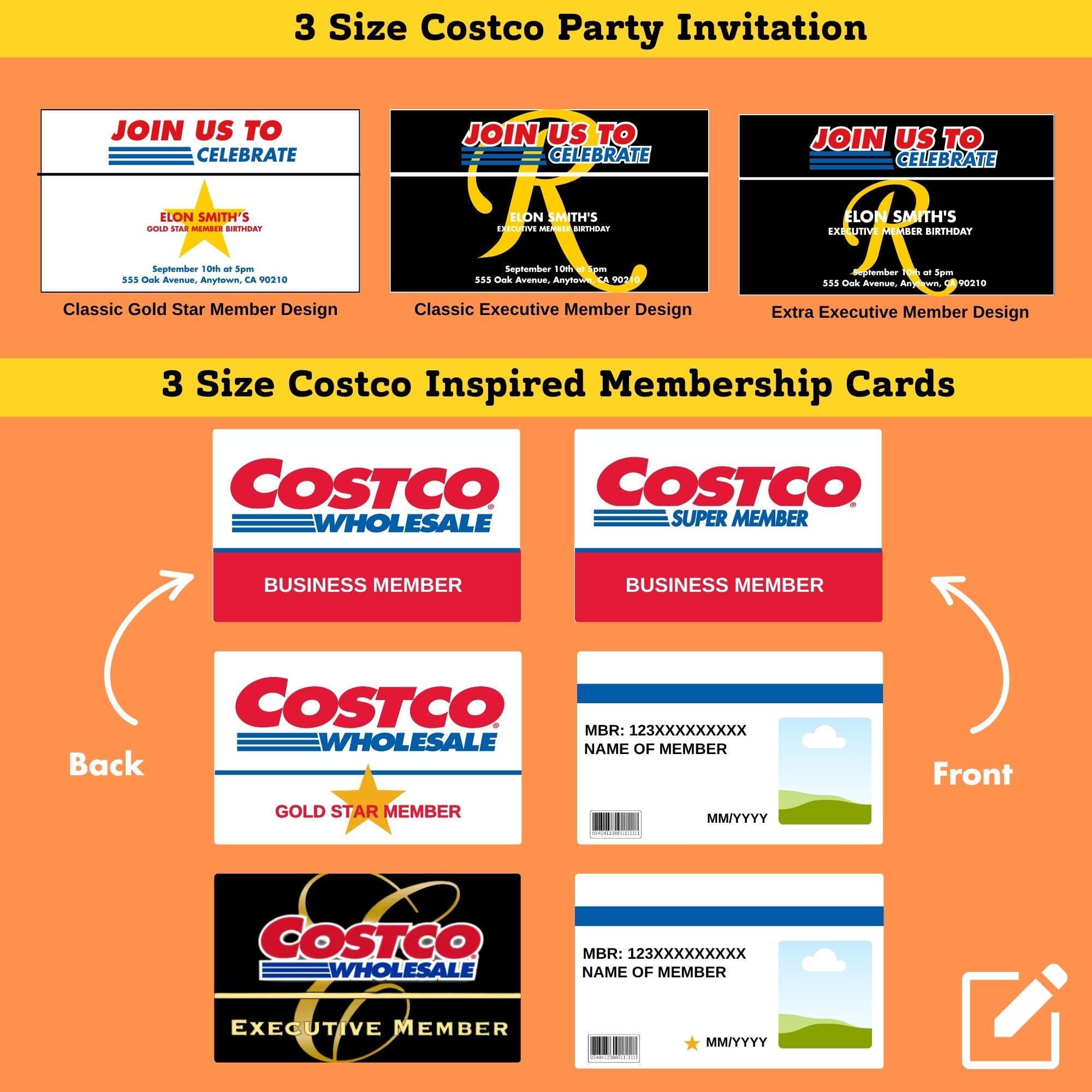 Costco Party Pack Bundle | Birthday Decorations, Signs, Invite (Digital Download) 1