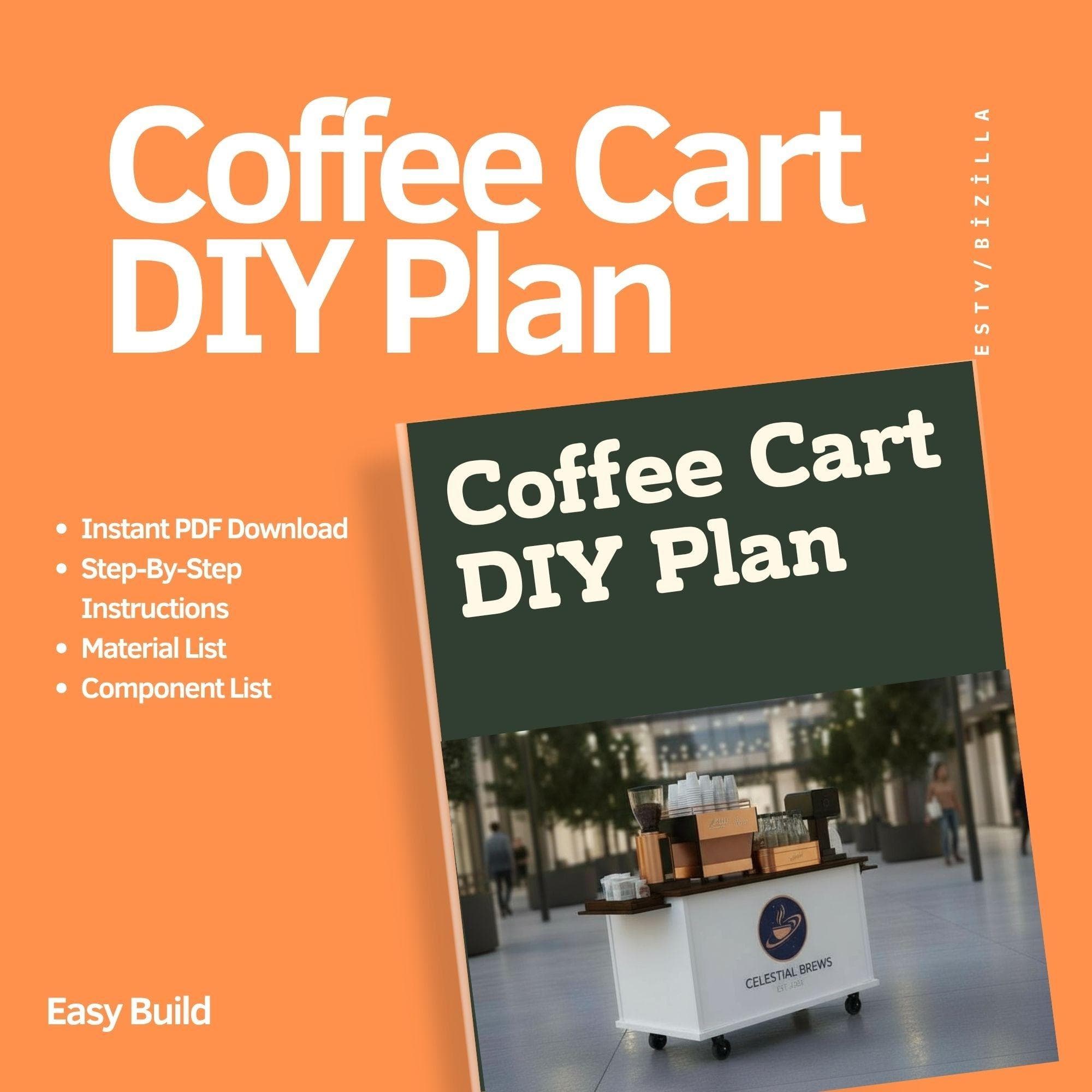 DIY Mobile Bar Cart Plans: Collapsible Vendor Cart (PDF Plan) 7