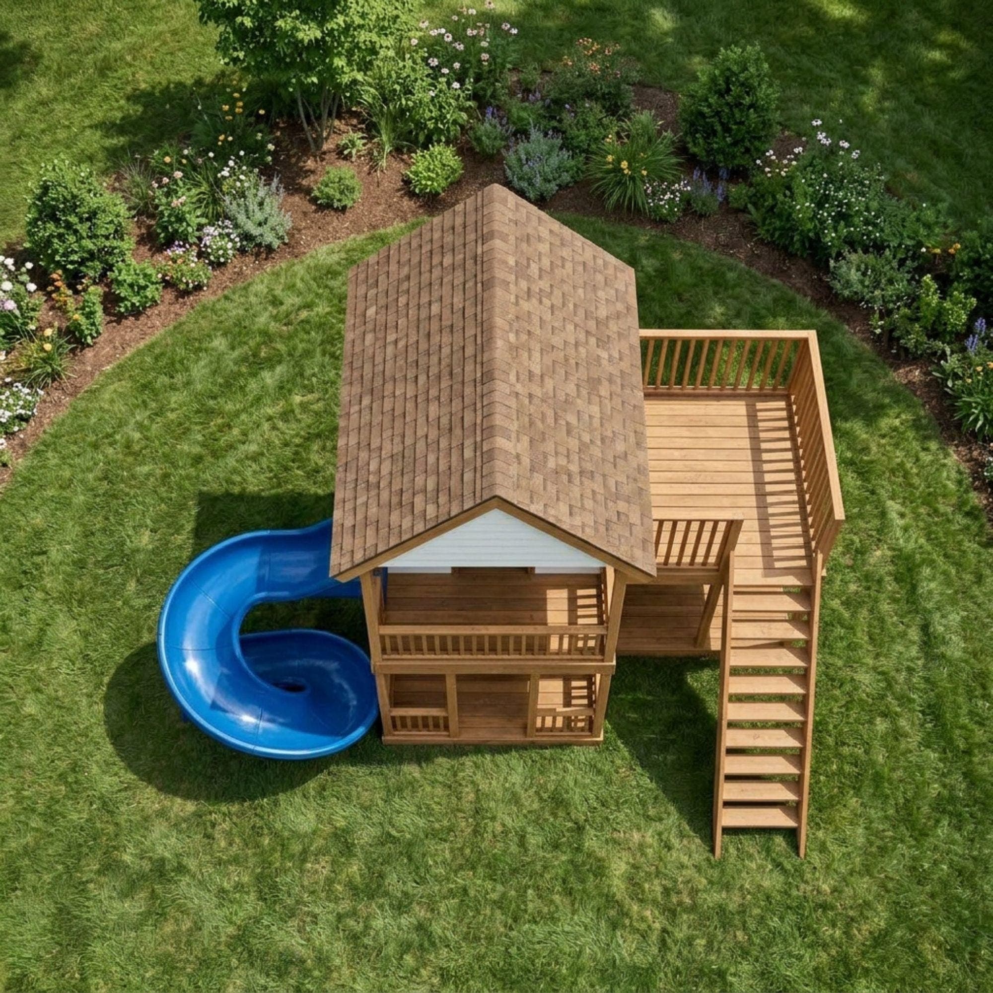 DIY 2-Story Playhouse Plans | Kids Elevated Backyard Fort Blueprint (PDF Download) 3