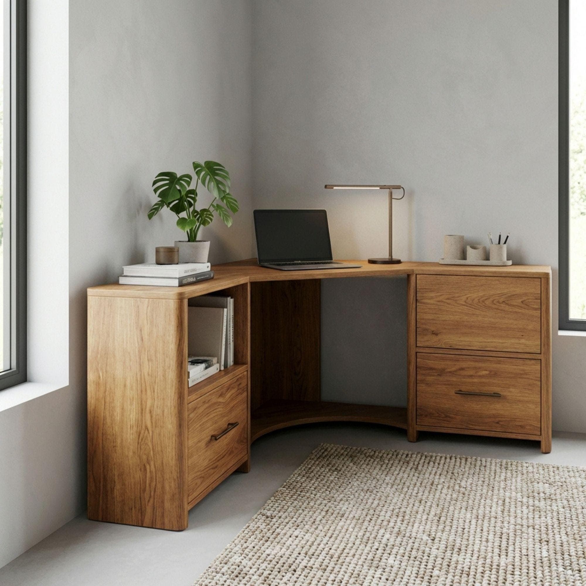 DIY L-Shaped Desk Plans | Corner Computer Build Guide With Drawers (Digital Download) 5