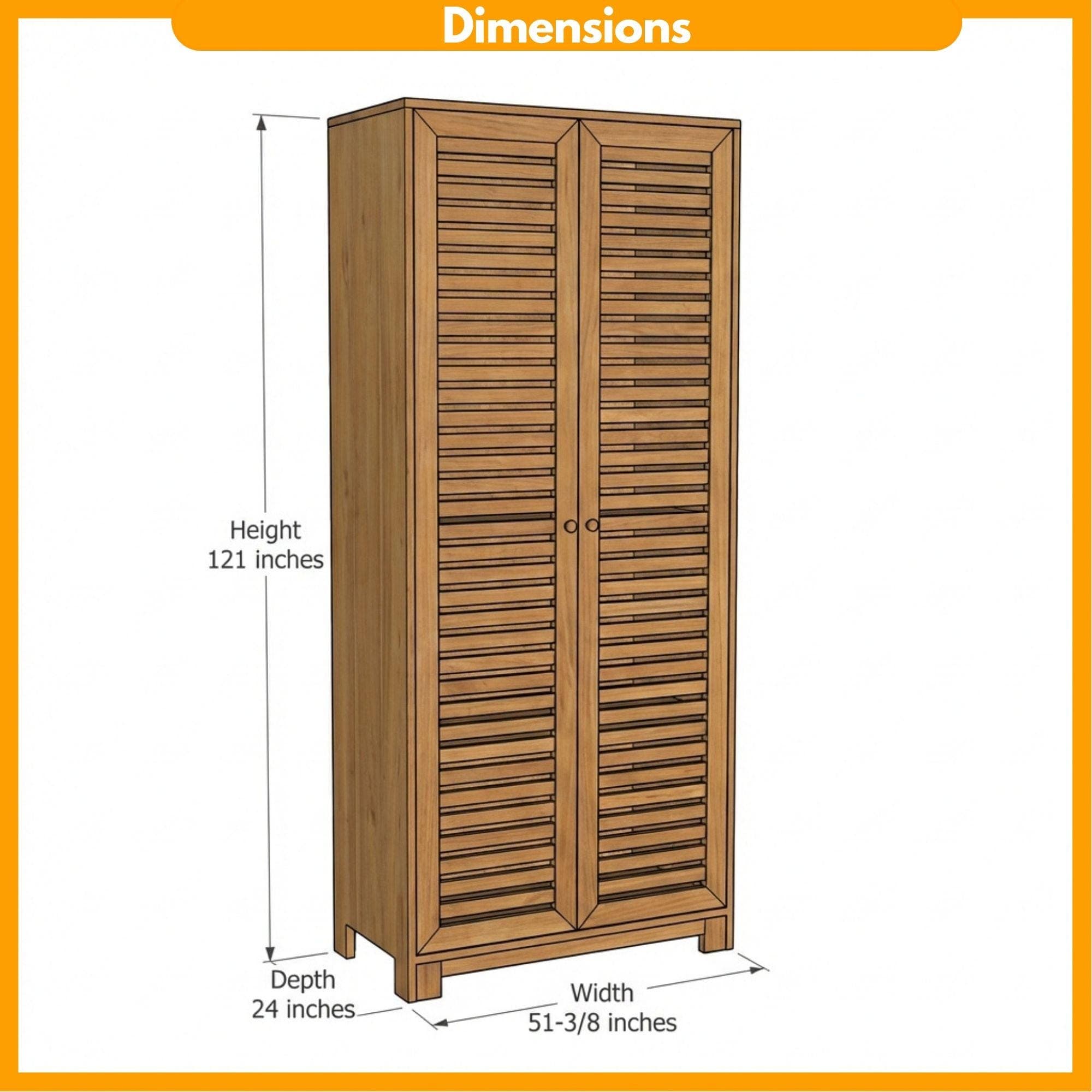 DIY Outdoor Storage Cabinet Plans | Tall Outdoor Shed Blueprint | Garden Tool Closet PDF 1