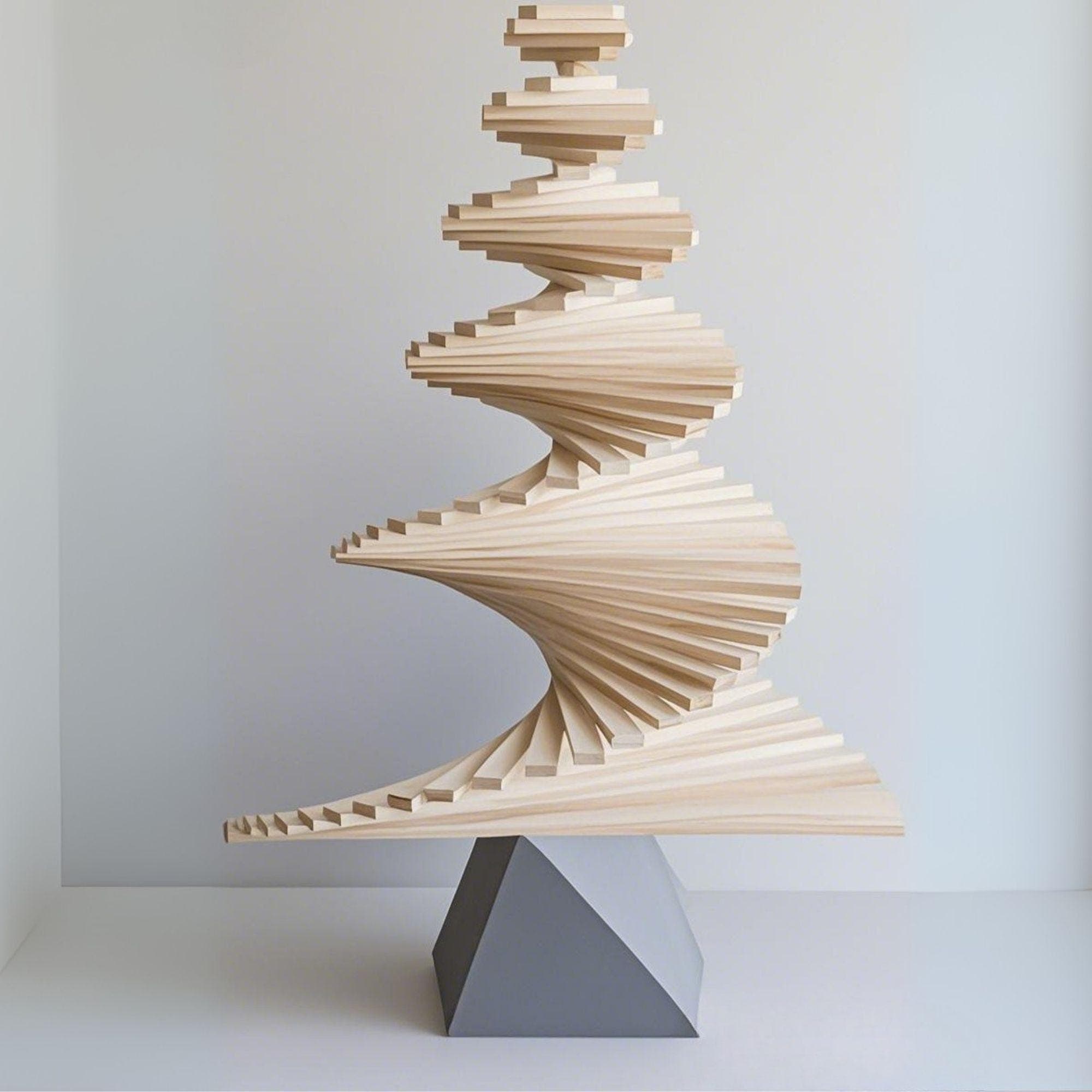 Spiral Wooden Christmas Tree plans | DIY Spiral Christmas Tree, One Board Spiral Tree, Build Plan | Landscape Tree Plan PDF Printable 4