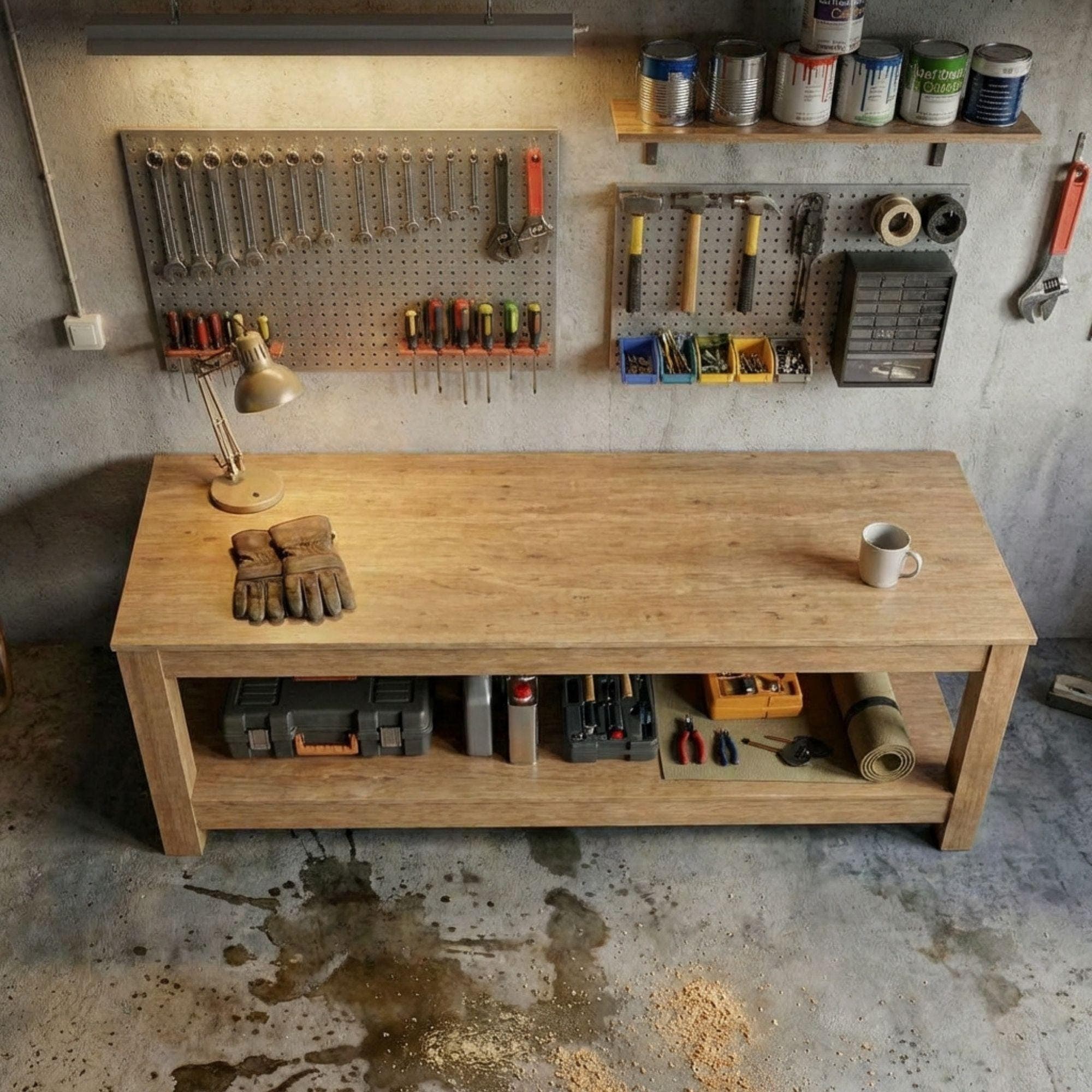 DIY Farmhouse Bench Plans | Entryway Shoe Storage Blueprint (PDF Download) 5