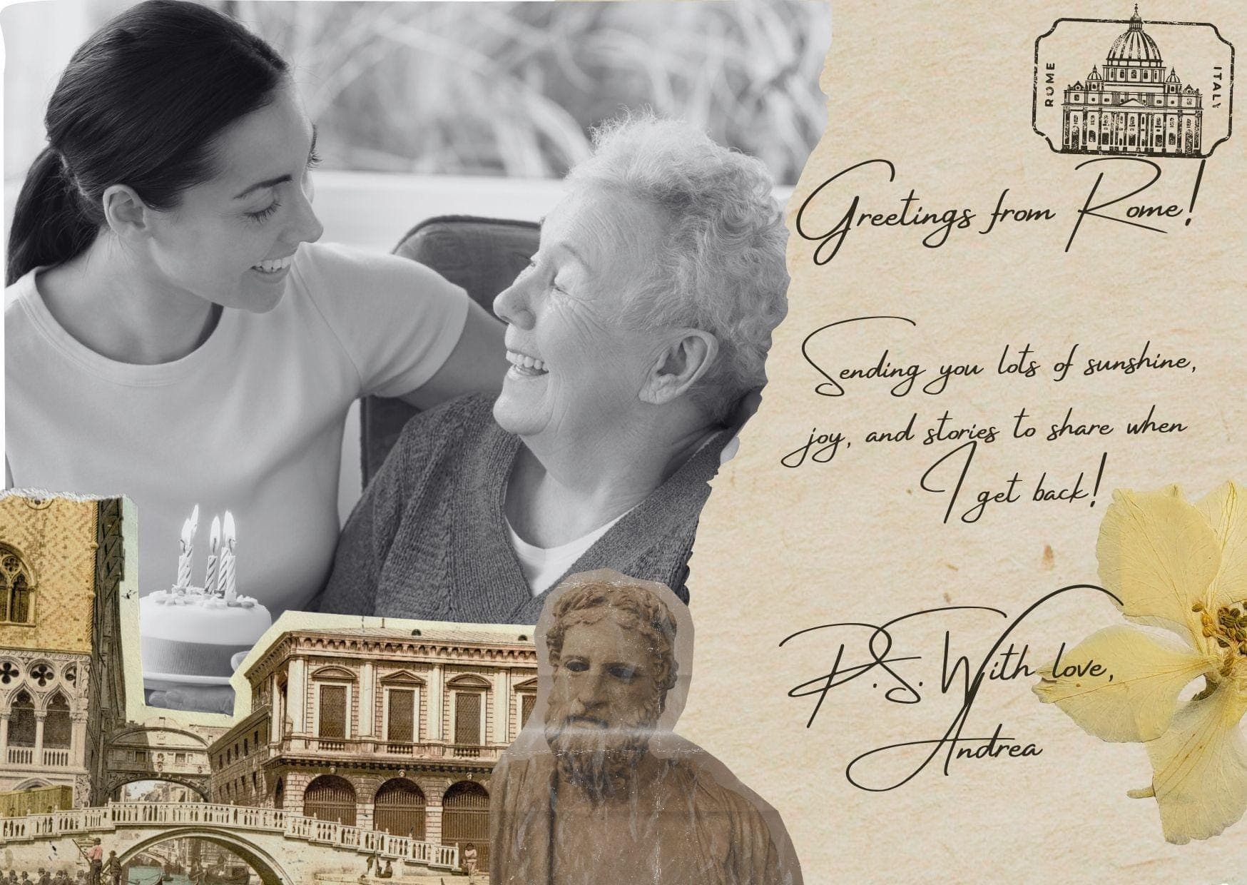 Rustic Birthday Card | Print on Kraft Paper | Instant Download | Share a Memory & Wish Sign 3