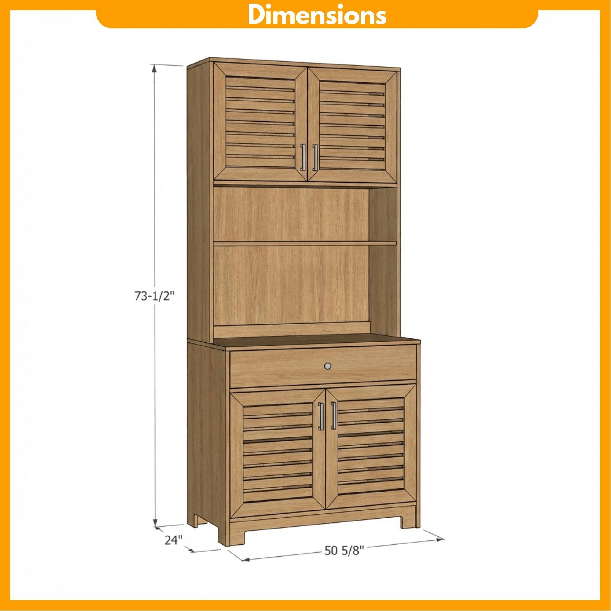 DIY Kitchen Pantry Cabinet Plans | Kitchen Organizer Build Blueprint | Standing Storage Guide 1