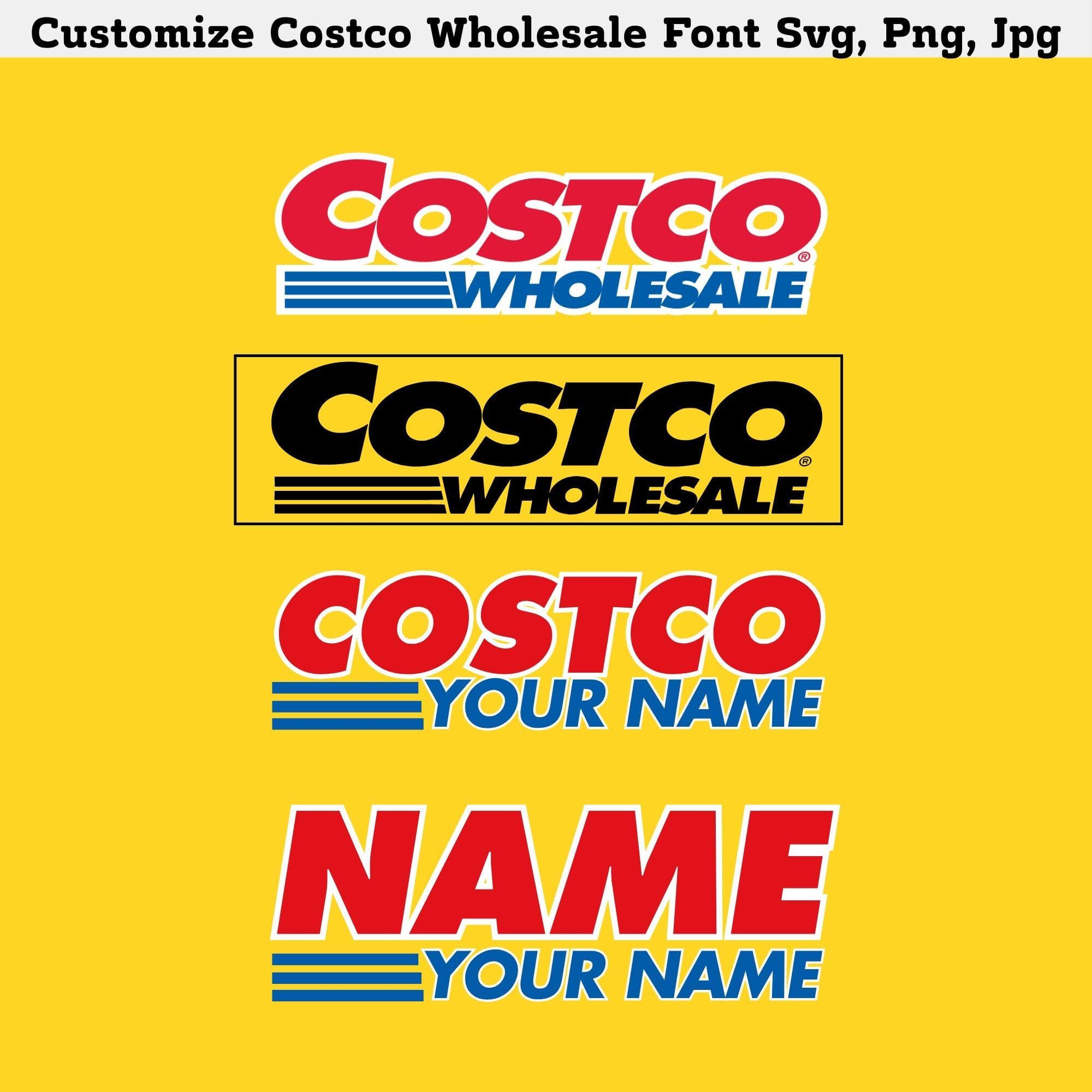Customizable Costco Font SVG Pack, PNG, JPG (Digital Download) 1