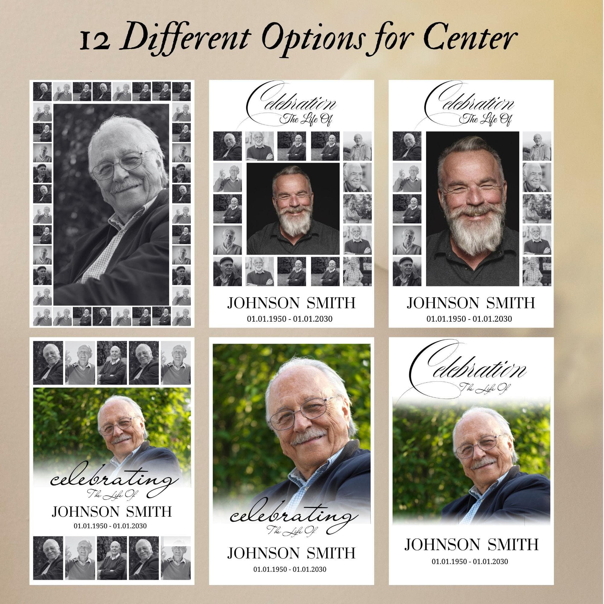 Memorial Photo Collage Sign | Funeral Welcome Poster (Digital Download) 3