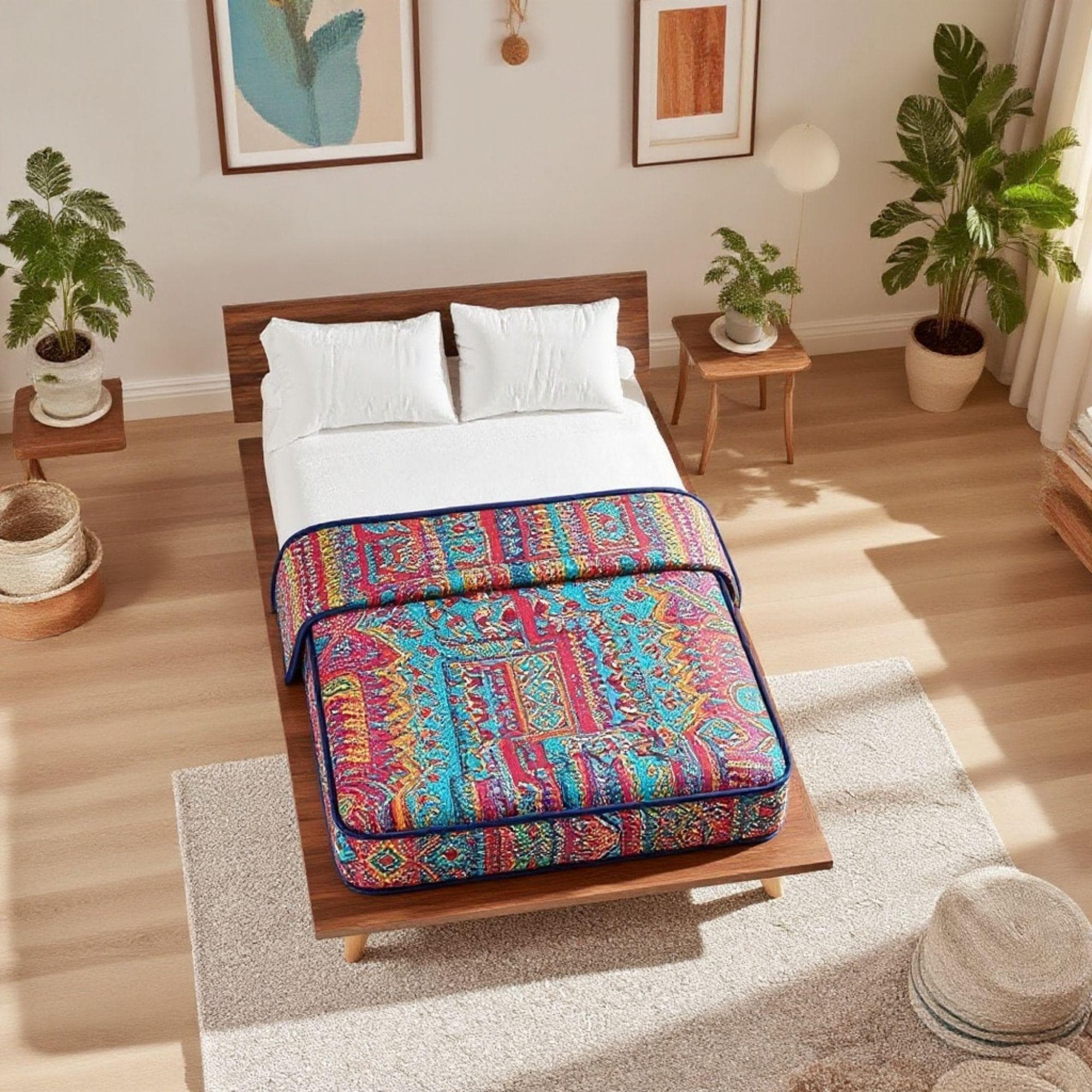 King Size Floating Bed Frame Plans | DIY Rustic Wood Design (PDF) 5