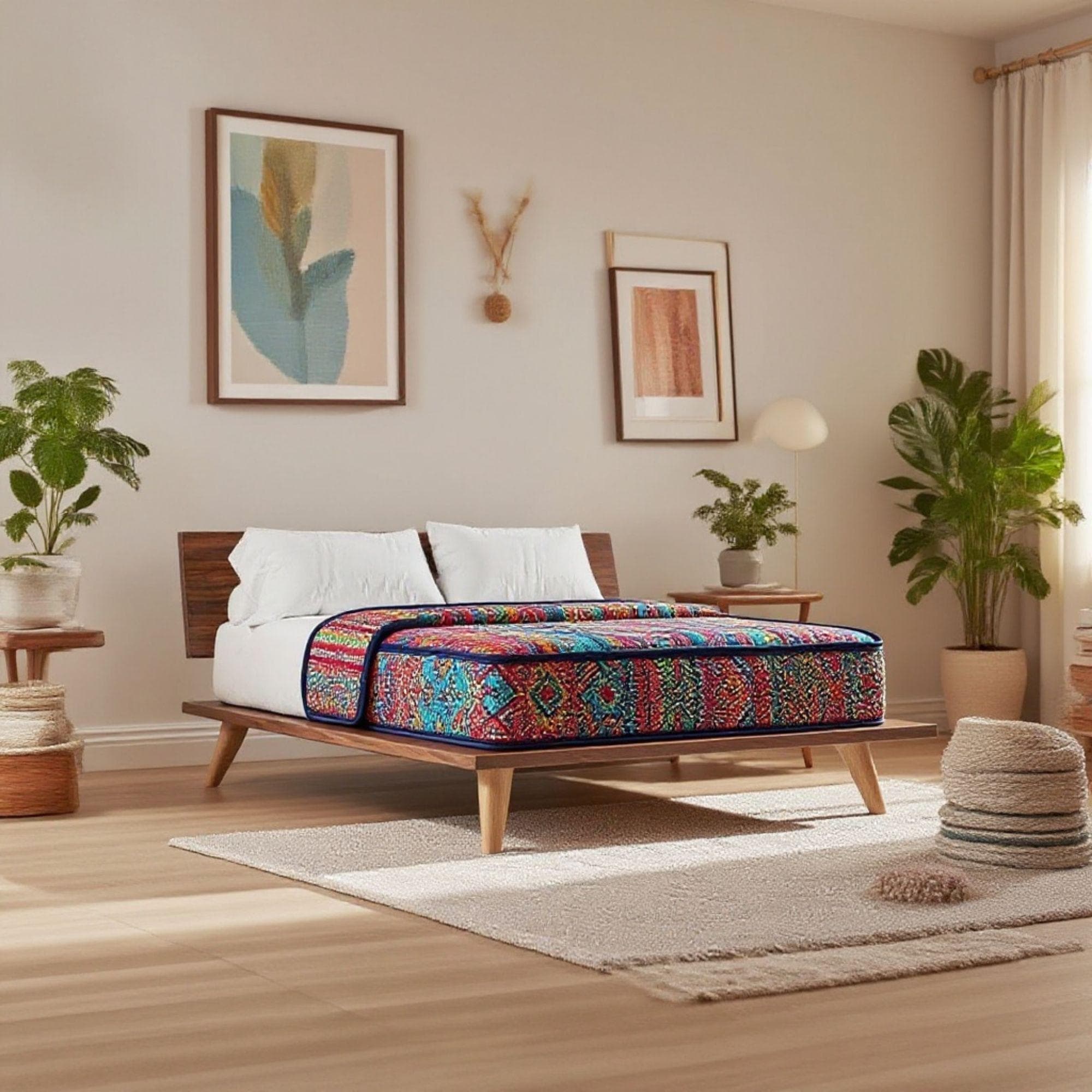 King Size Floating Bed Frame Plans | DIY Rustic Wood Design (PDF) 6