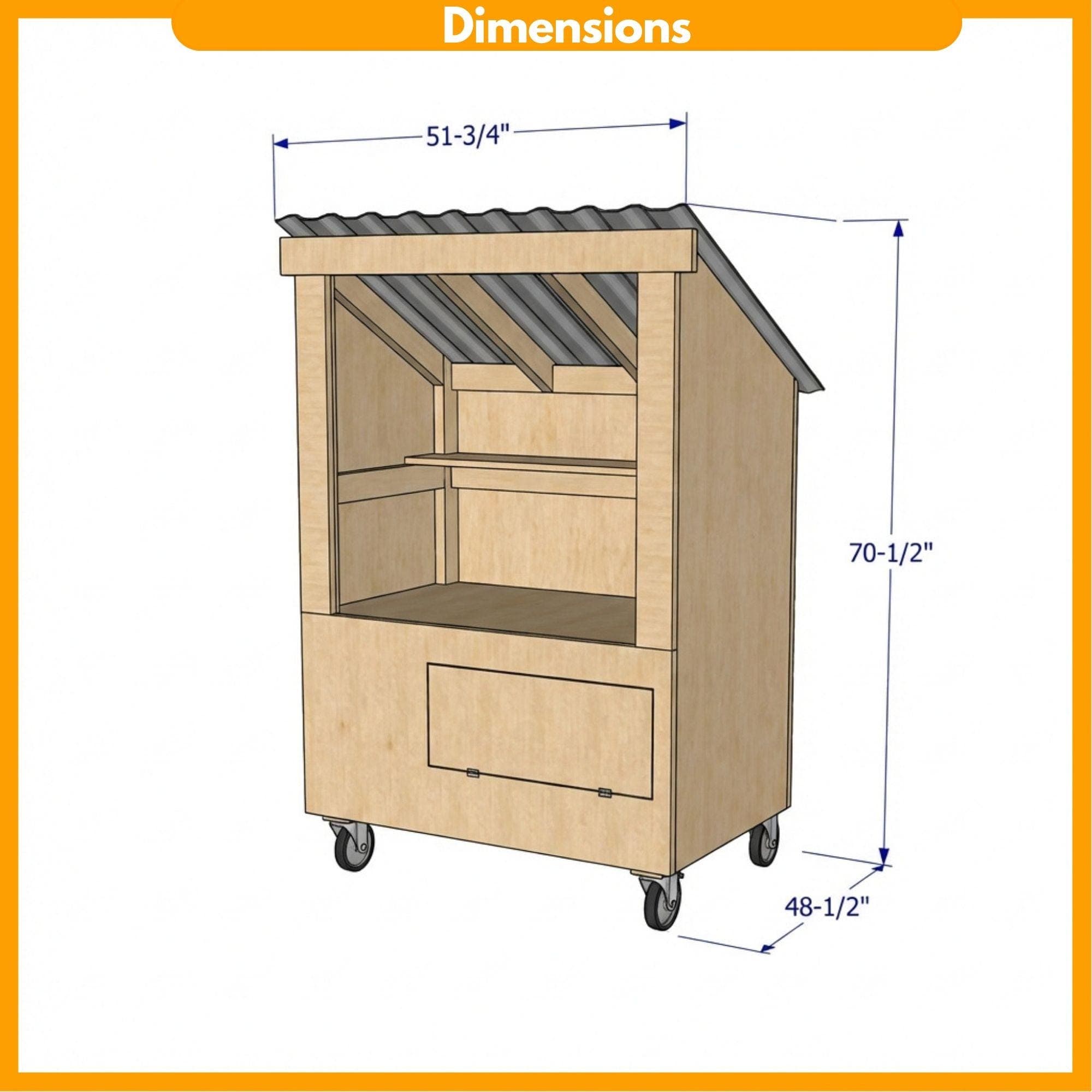 DIY Farmstand Plans | Roadside Stand Plans PDF | Mobile Bakery Cart Build Guide 1