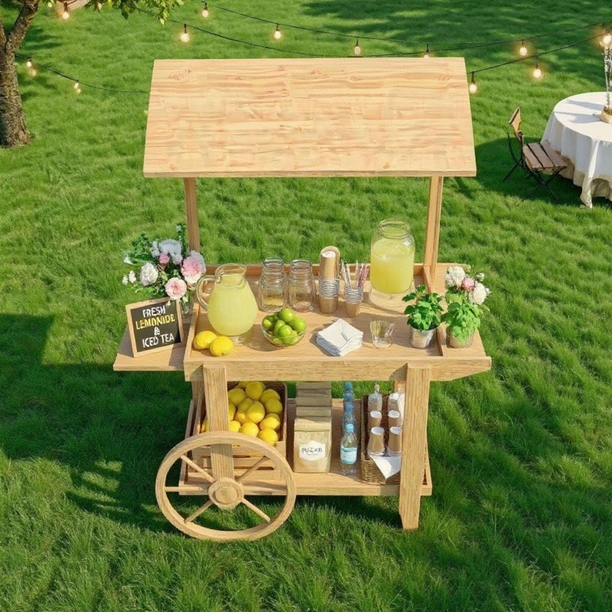 Wooden Market Cart DIY Plans | Collapsible Vendor Stall Blueprint (PDF Download) 3