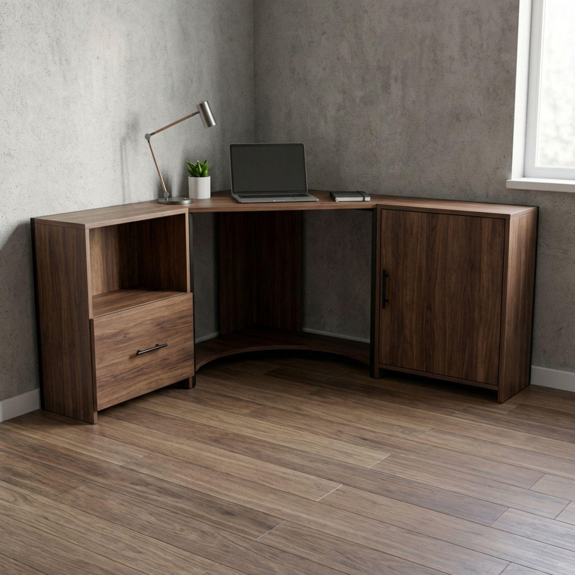 DIY L-Shaped Desk Plans | Corner Computer Build Guide With Drawers (Digital Download) 3