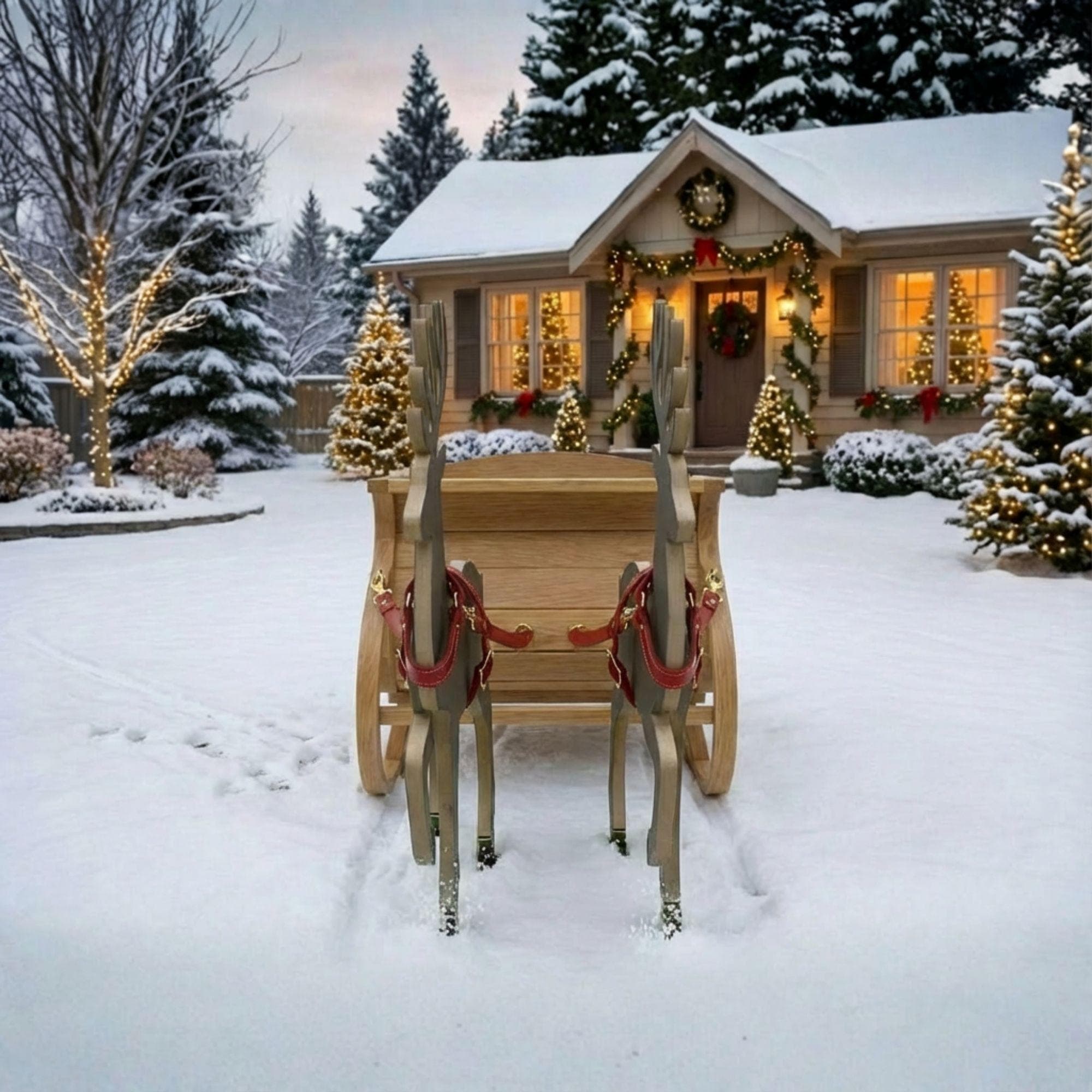 DIY Santa Sleigh & Reindeer Plans | Life-Size Outdoor Christmas Yard Display | Wooden Holiday Decor Blueprint | Digital PDF Pattern 6