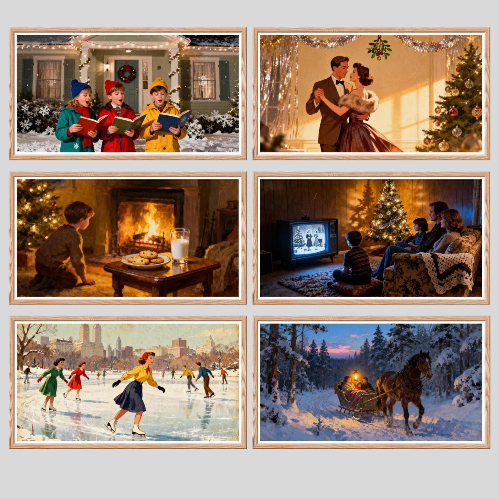 Vintage Christmas Frame TV Art: 100+ Holiday Pictures (Digital Download) 2
