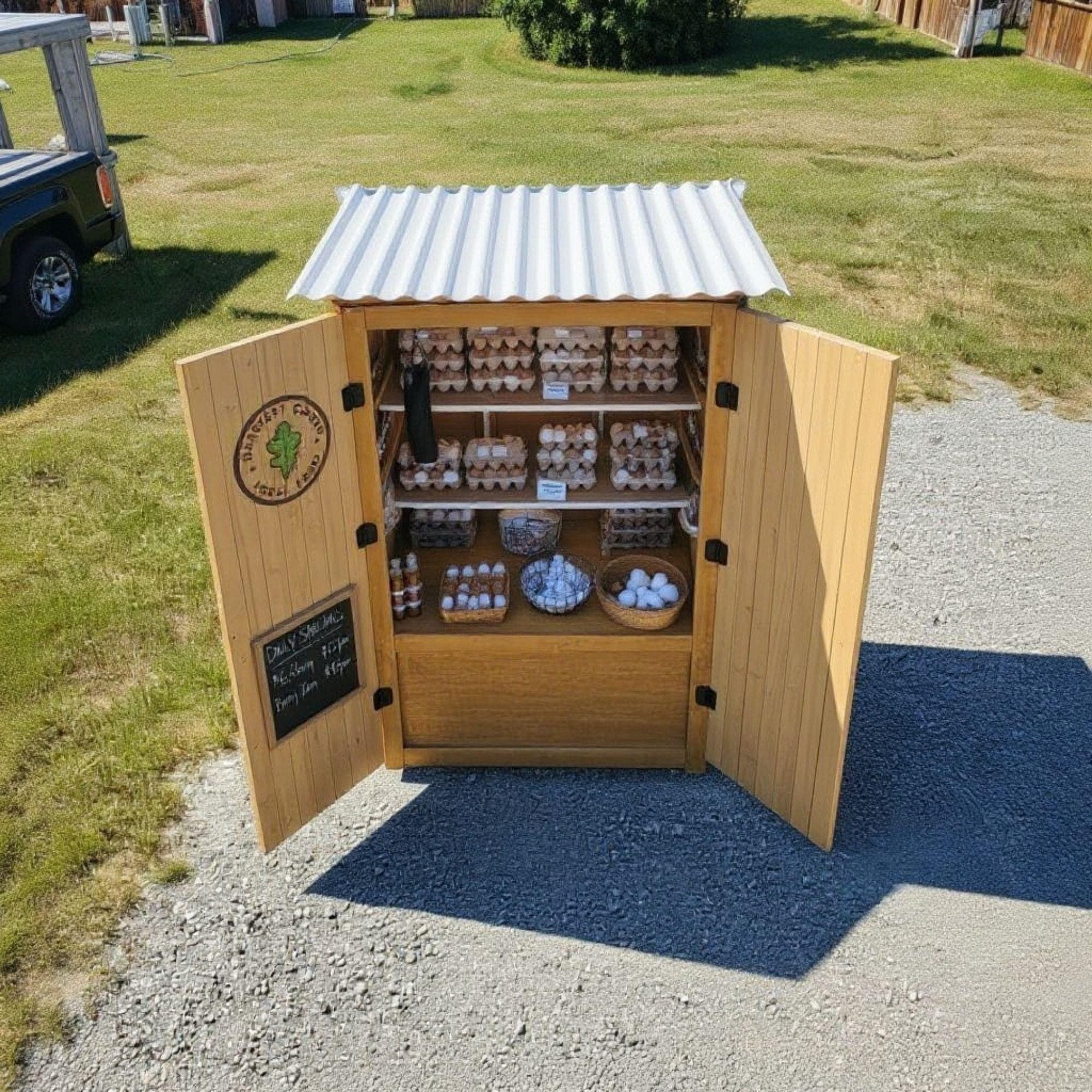 Egg Stand Plans | Roadside Egg Selling Stand Plans | Farmstand Plans | Roadside Plant, Flower, Fruit Stand | Portable Egg, Vegetable Cart 2